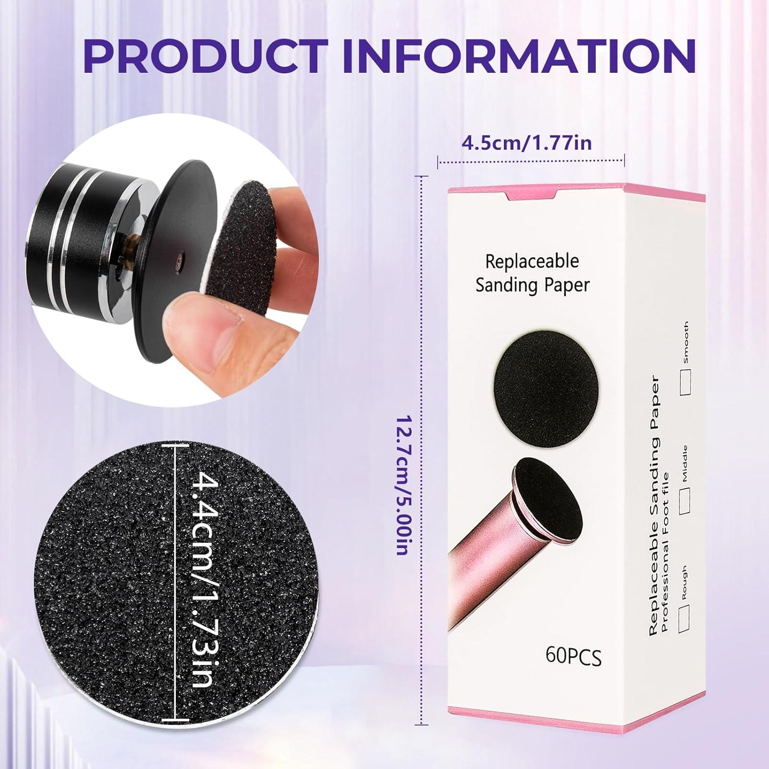 Discos de Lija para Pedicura Krofaue 60 Pcs 60 Granos