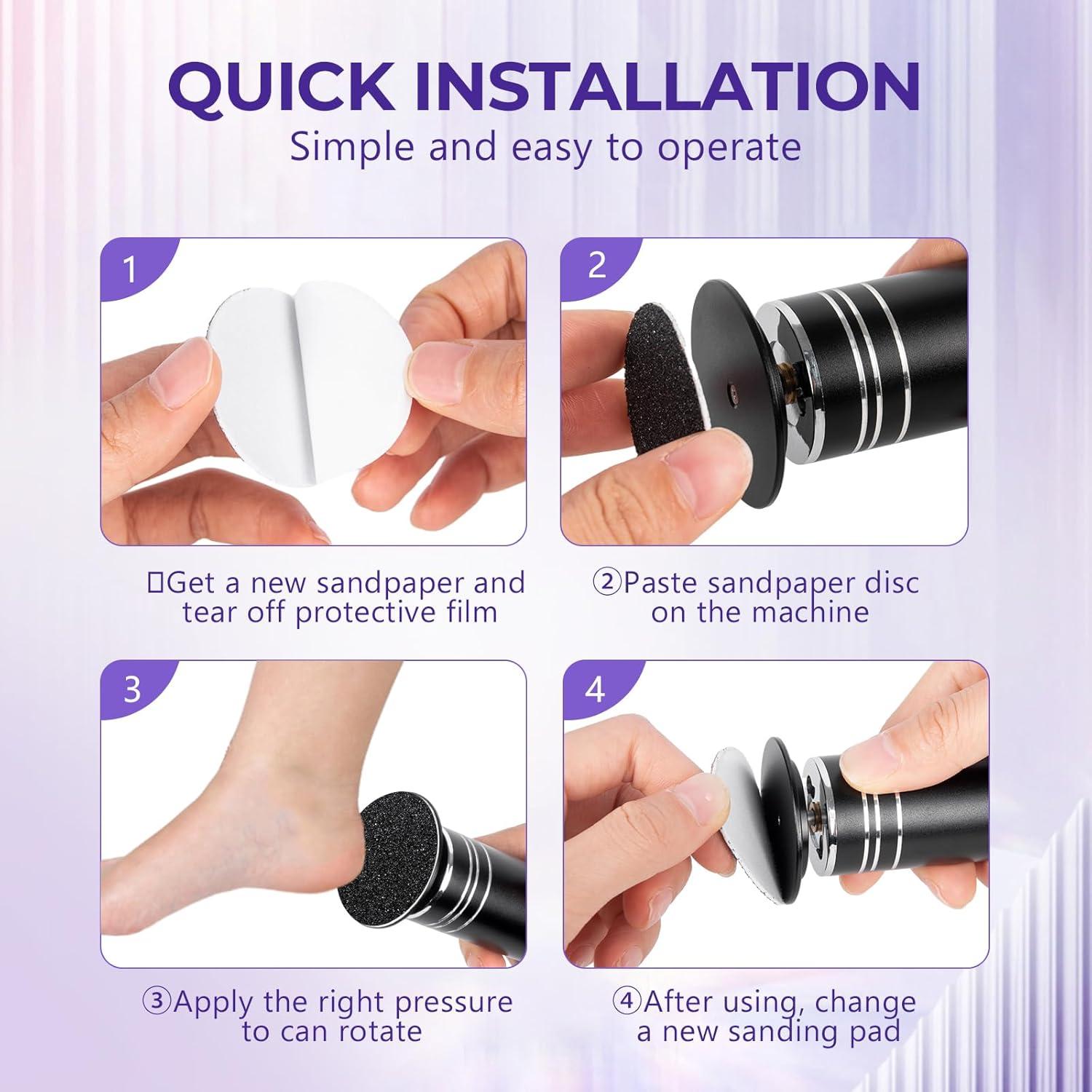 Discos de Lija para Pedicura Krofaue 60 Pcs 60 Granos