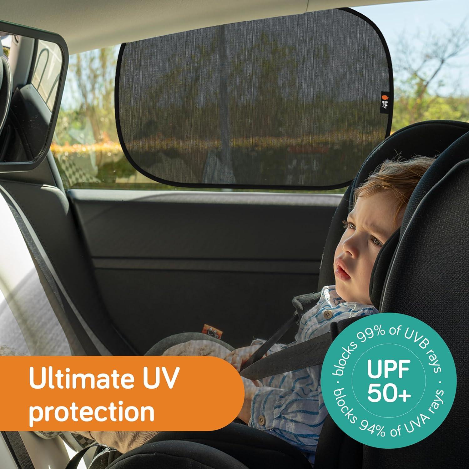 Sombrillas para Ventanas de Auto Baby Uma - 48x30 cm, UPF 50+