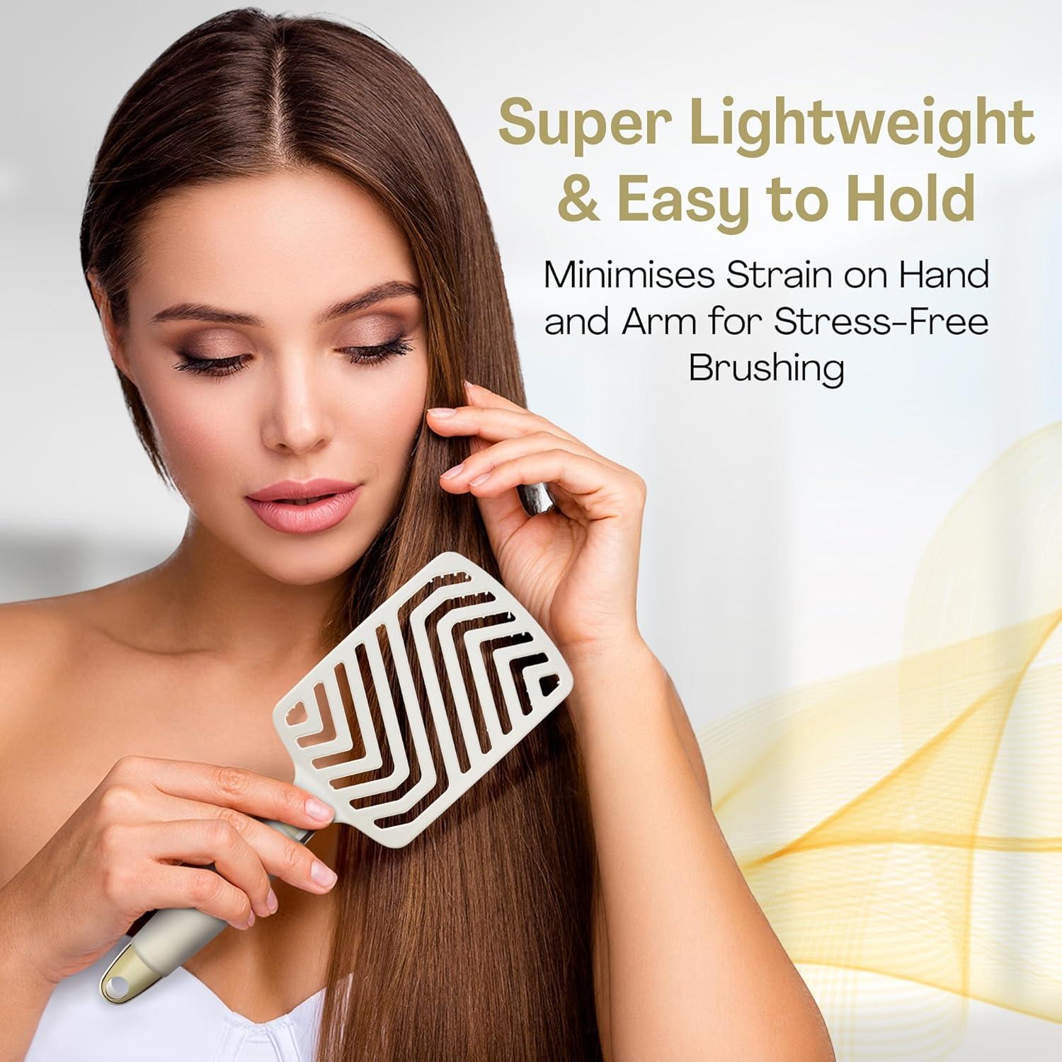 Cepillo Paddle Lily England para Cabello Fino - Beige