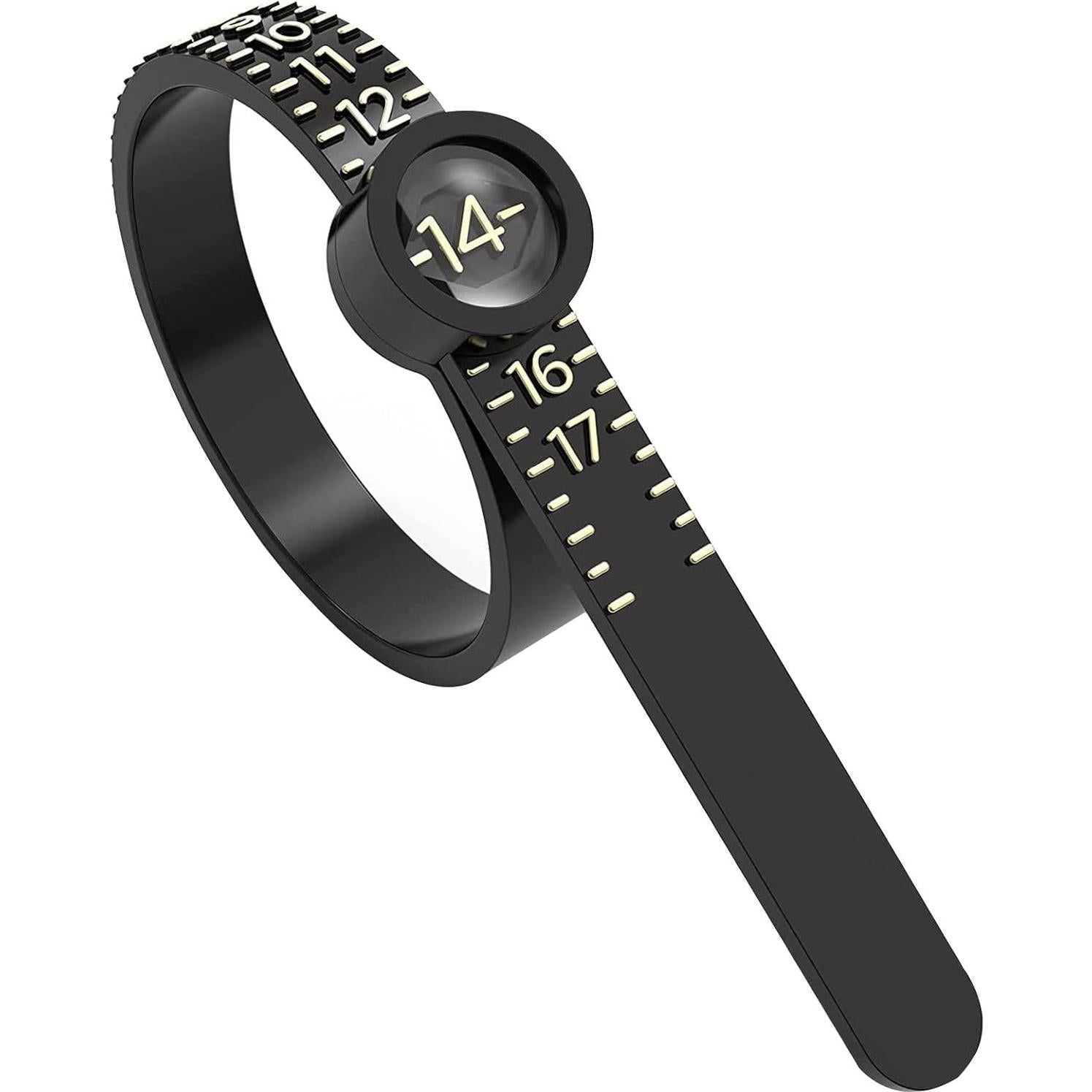 Finger Ring Sizer | Ring Sizer Measuring Set With Magnified Glass - US Size 1-17 Ring Gauges Finger Sizer With Magnified Window, Reusable Ring Measurement Tool For Men And Women