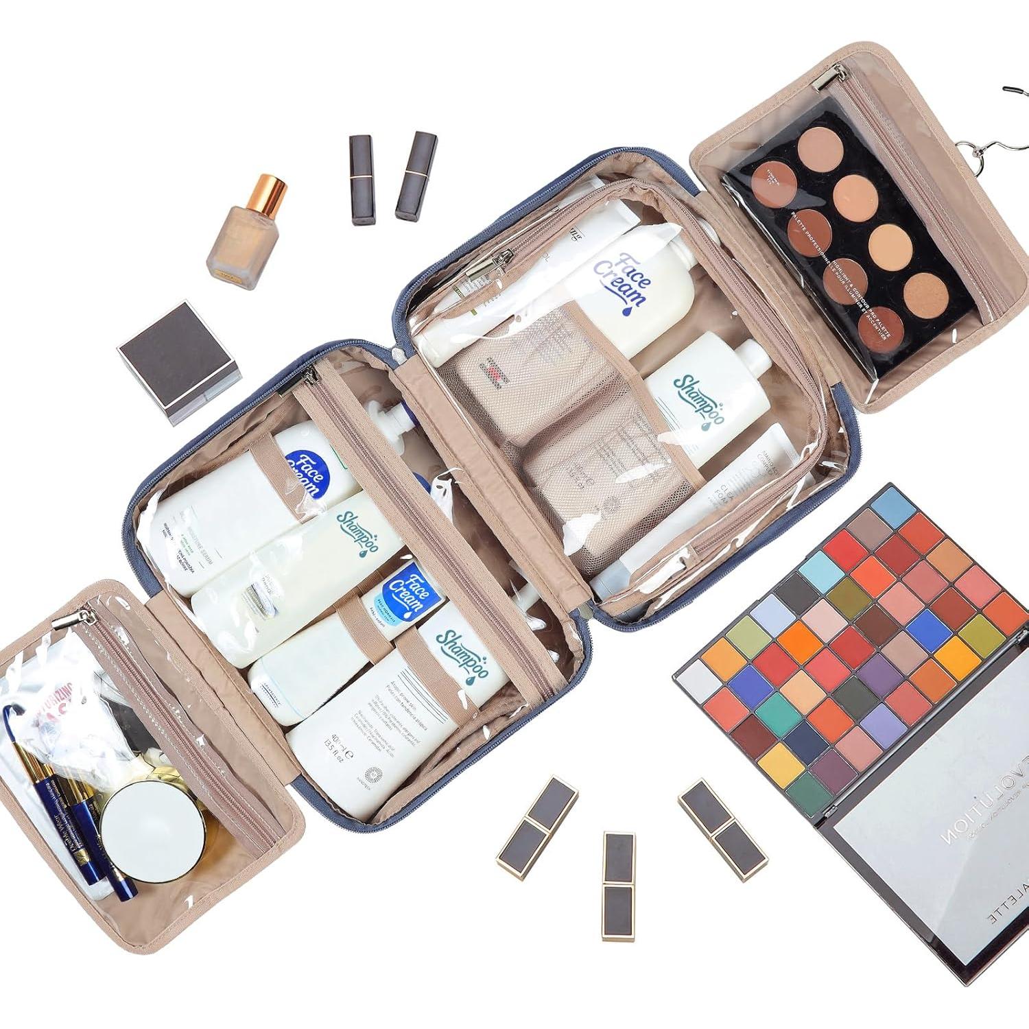 Bolsa de Aseo de Viaje NISHEL para Mujeres Azul Egeo 30.5x22.9cm