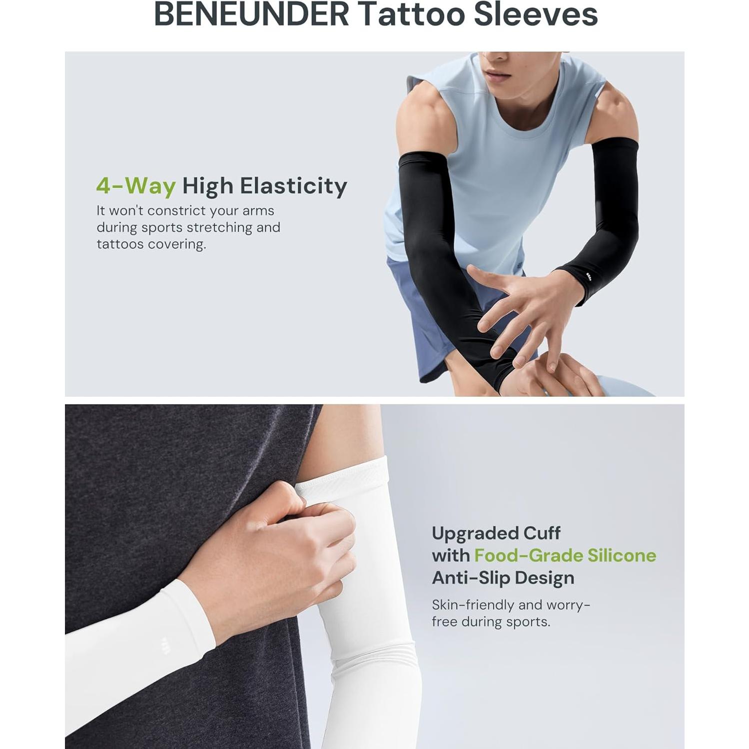 Manguitos Beneunder UPF 50+ Compresión Unisex Protección UV