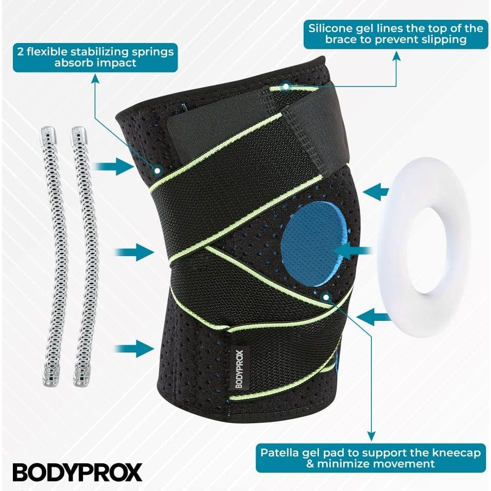 Faja para Rodilla Bodyprox con Estabilizadores y Gel 35-66 cm