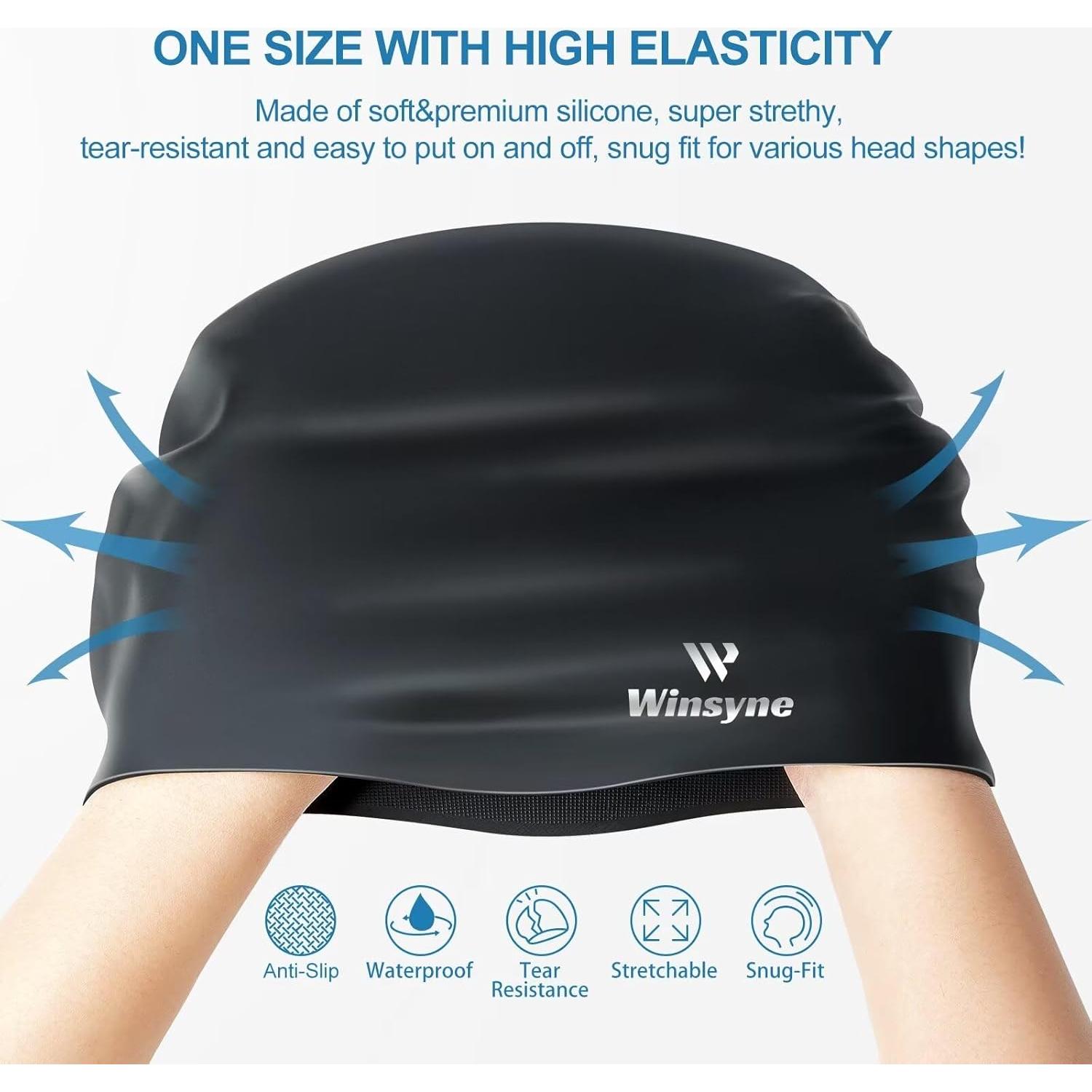 Gorras de Natación de Silicona Winsyne - 2 Unidades Unisex