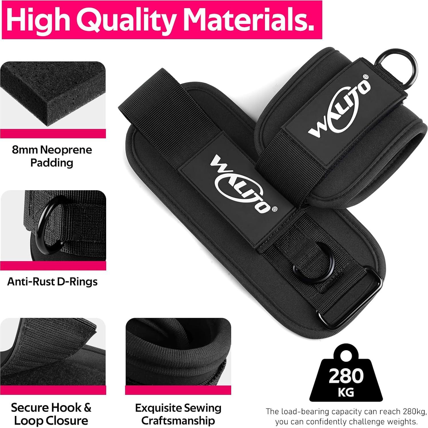 Bandas de Resistencia para Tobillos WALITO - 3 Niveles 10/20/30 lbs