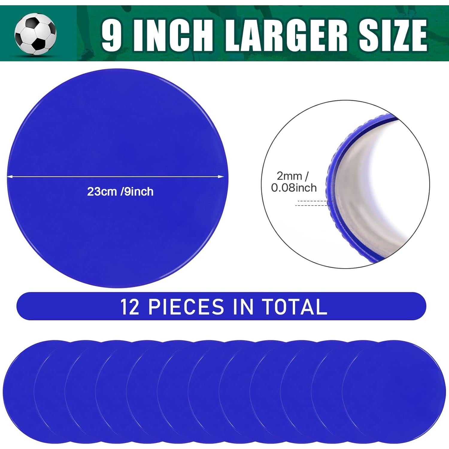 Marcadores de Agilidad SIFENYU 12pcs 22.86cm Antideslizantes