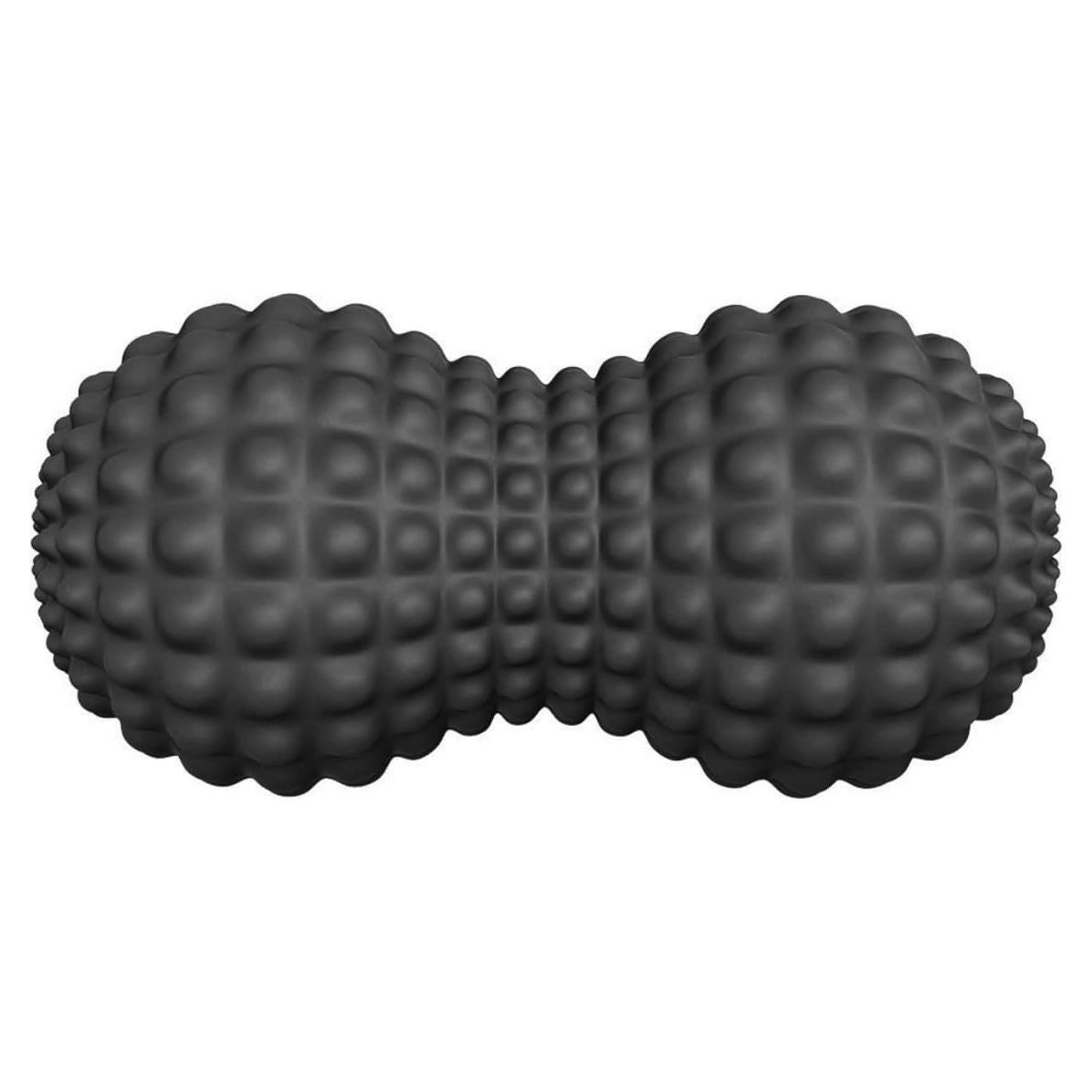 Bola de Masaje de Cacahuate SELEWARE Negro - Rodillo Doble para Espalda y Cuello