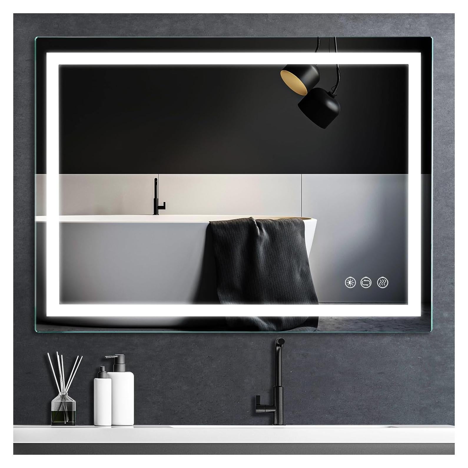 Espejo de Baño LED Butylux 91x71 cm con Antiempañante y Táctil