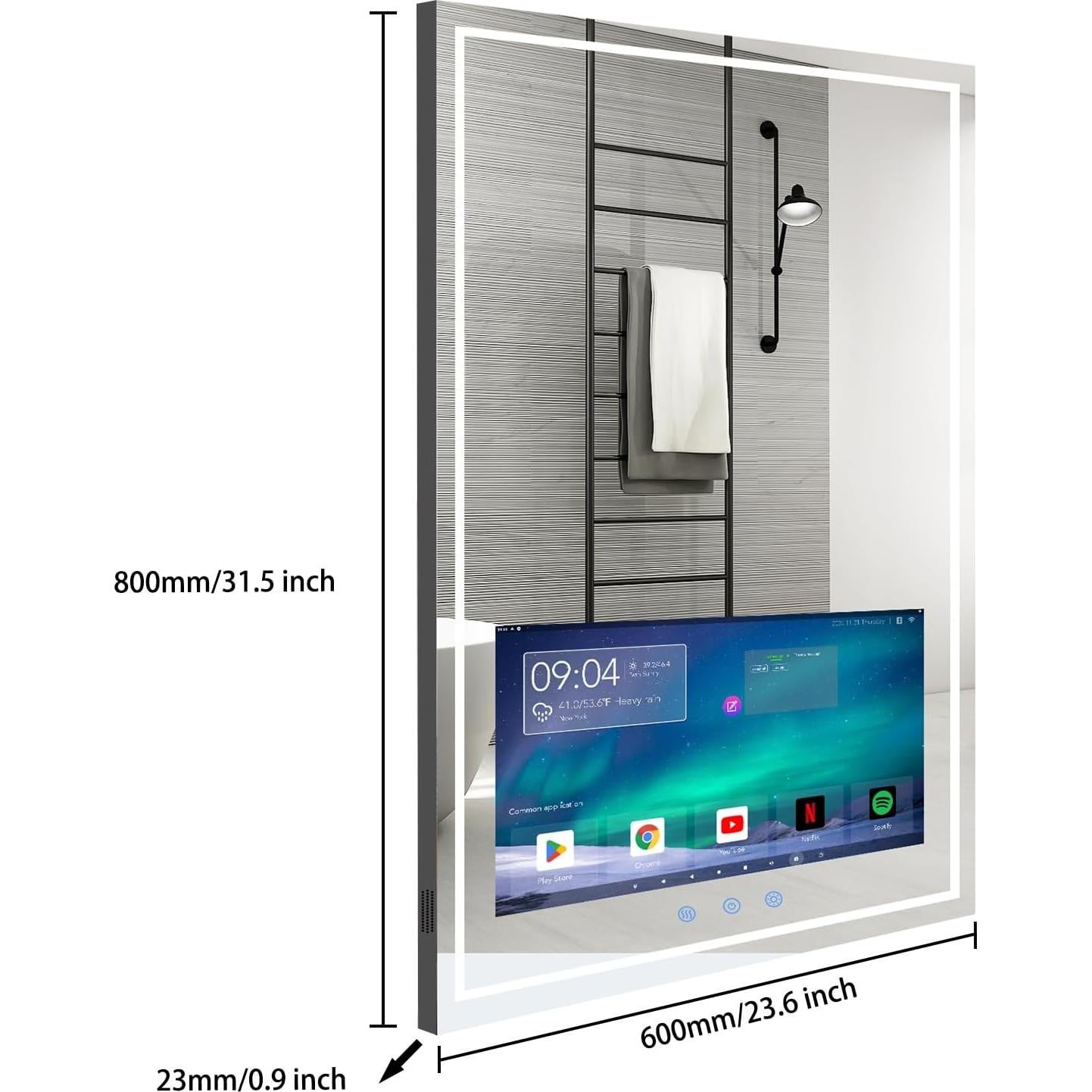 Espejo de Baño Inteligente Haocrown 81x61 cm con TV 21.5"