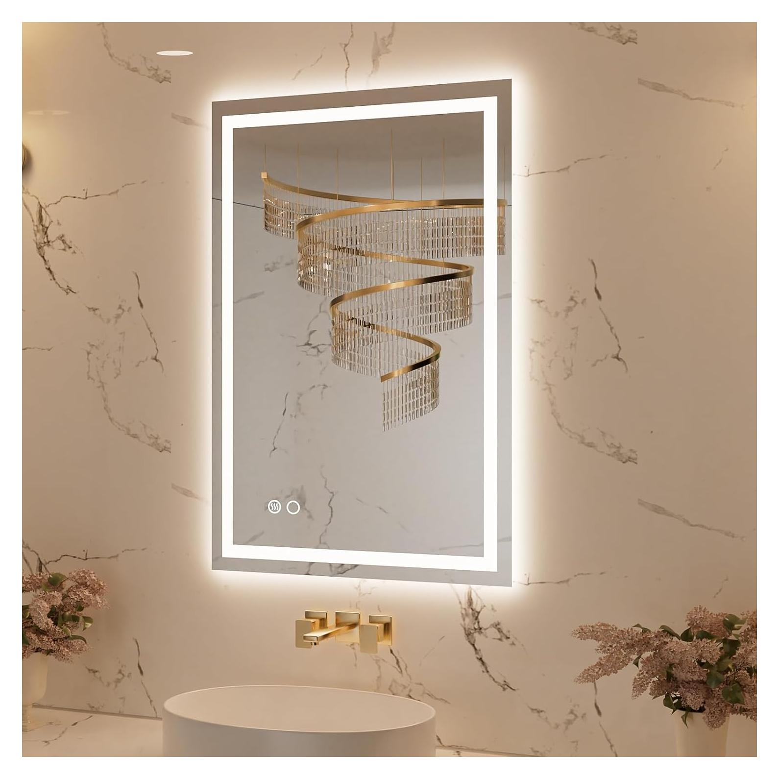 Espejo de Baño LED Jing Yi Ming Jing 50.8x71.1 cm Anti-vaho