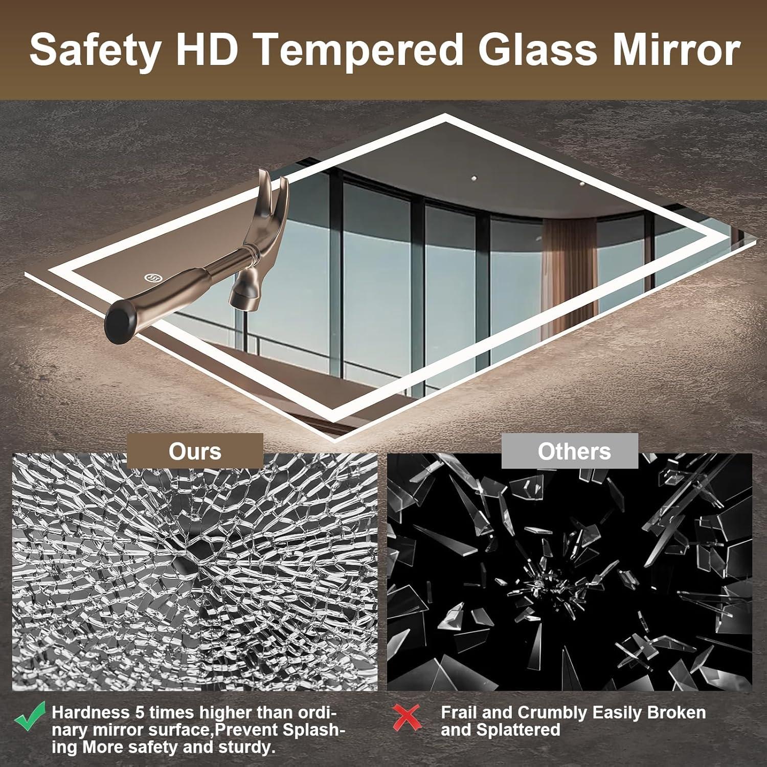 Espejo de Baño LED Jing Yi Ming Jing 50.8x71.1 cm Anti-vaho