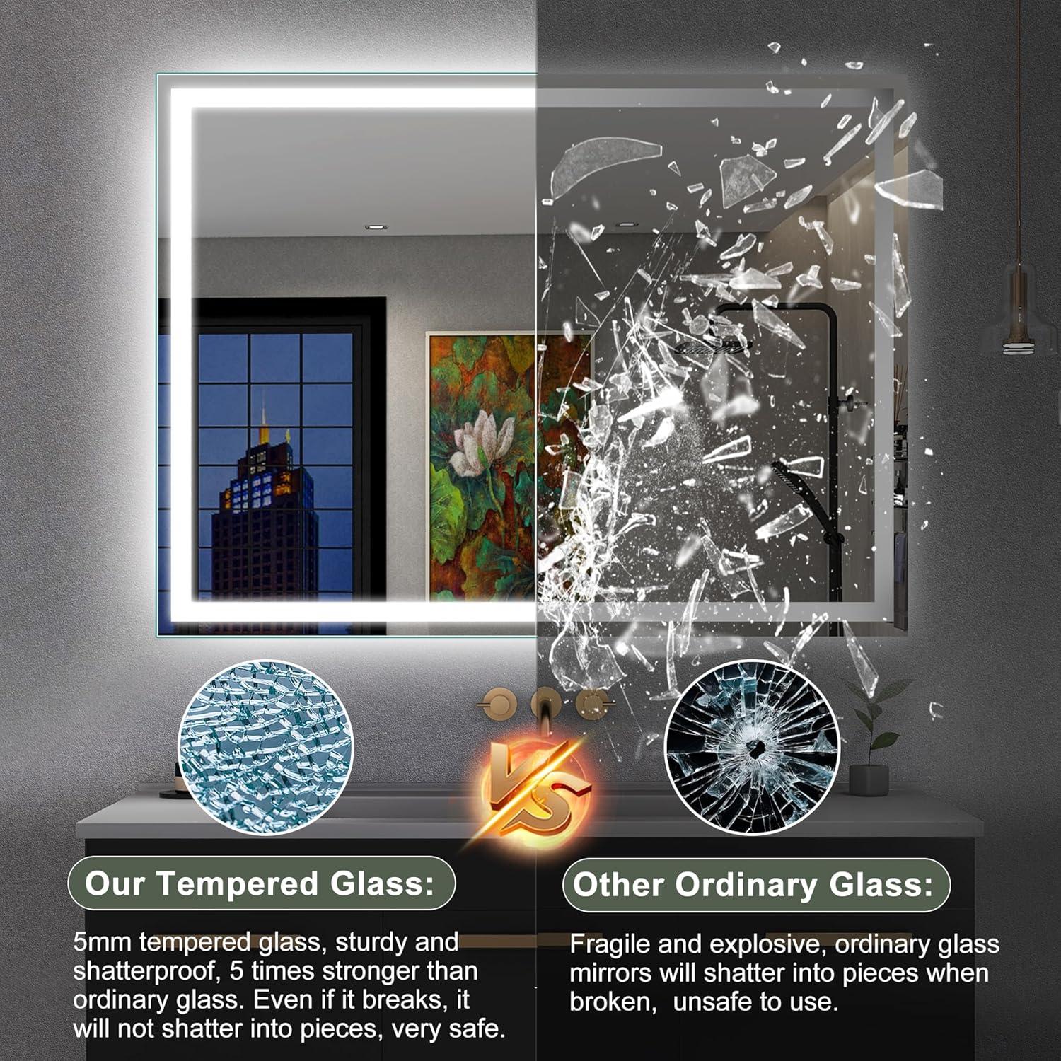 Espejo de Baño LED S'bagno M3015 Rectangular 91x71cm Bluetooth