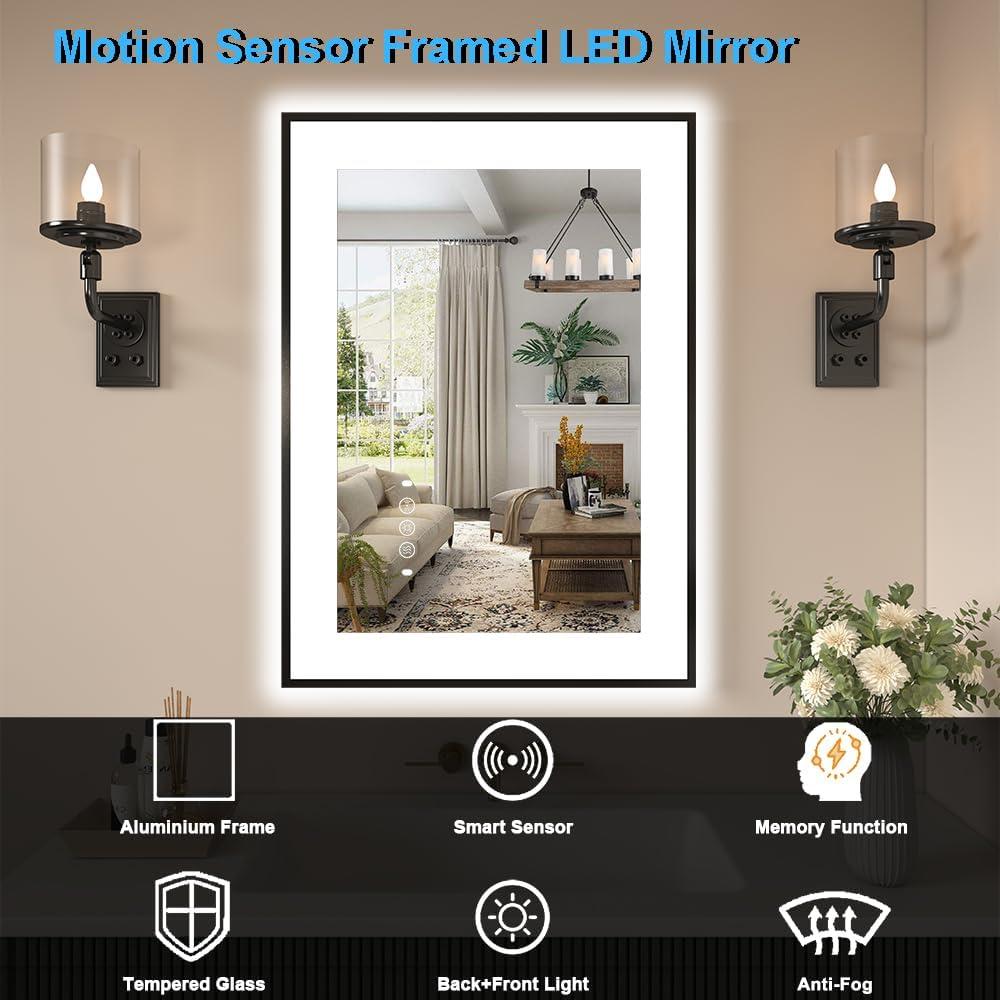 Espejo LED para Baño 20x28" Viechanro con Sensor de Movimiento