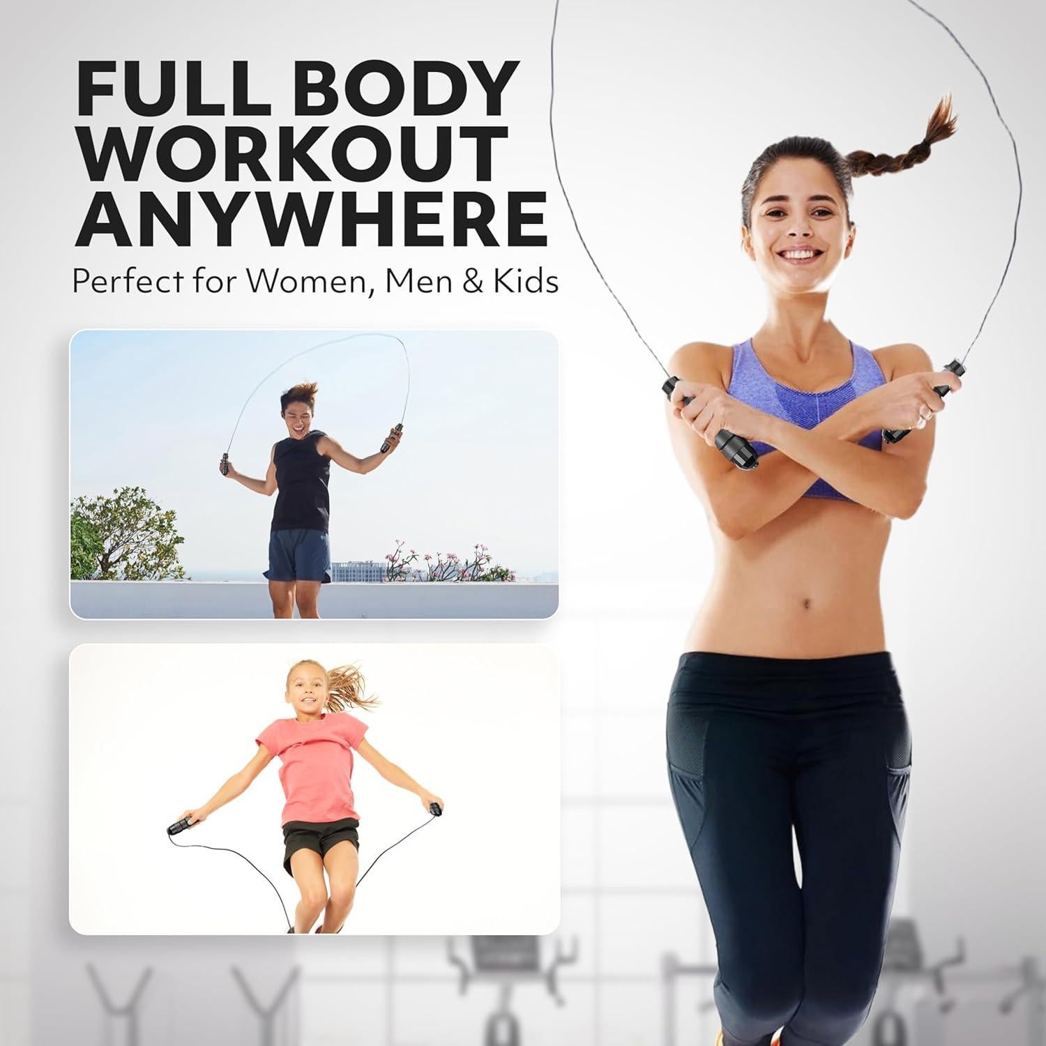 Cuerda de Saltar Ajustable Genérico 280 cm - Mango de Espuma