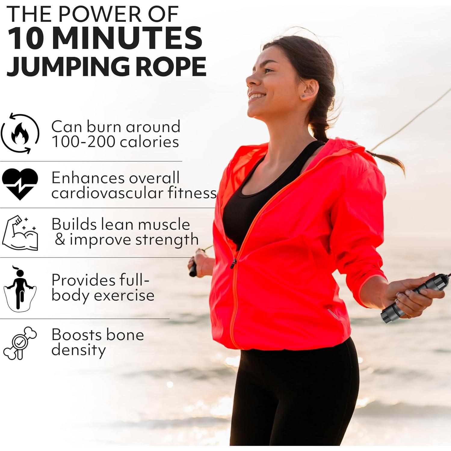 Cuerda de Saltar Ajustable Genérico 280 cm - Mango de Espuma