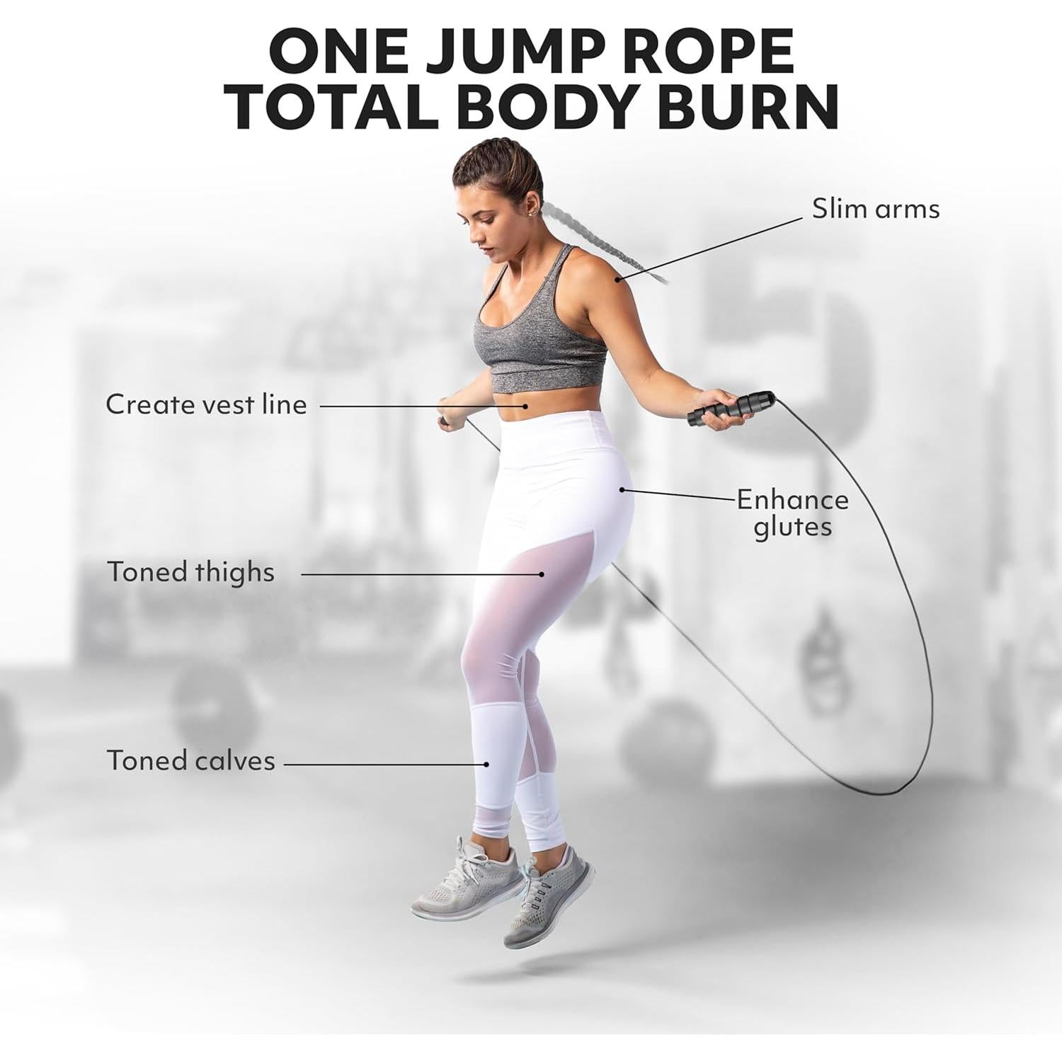 Cuerda de Saltar Ajustable Genérico 280 cm - Mango de Espuma