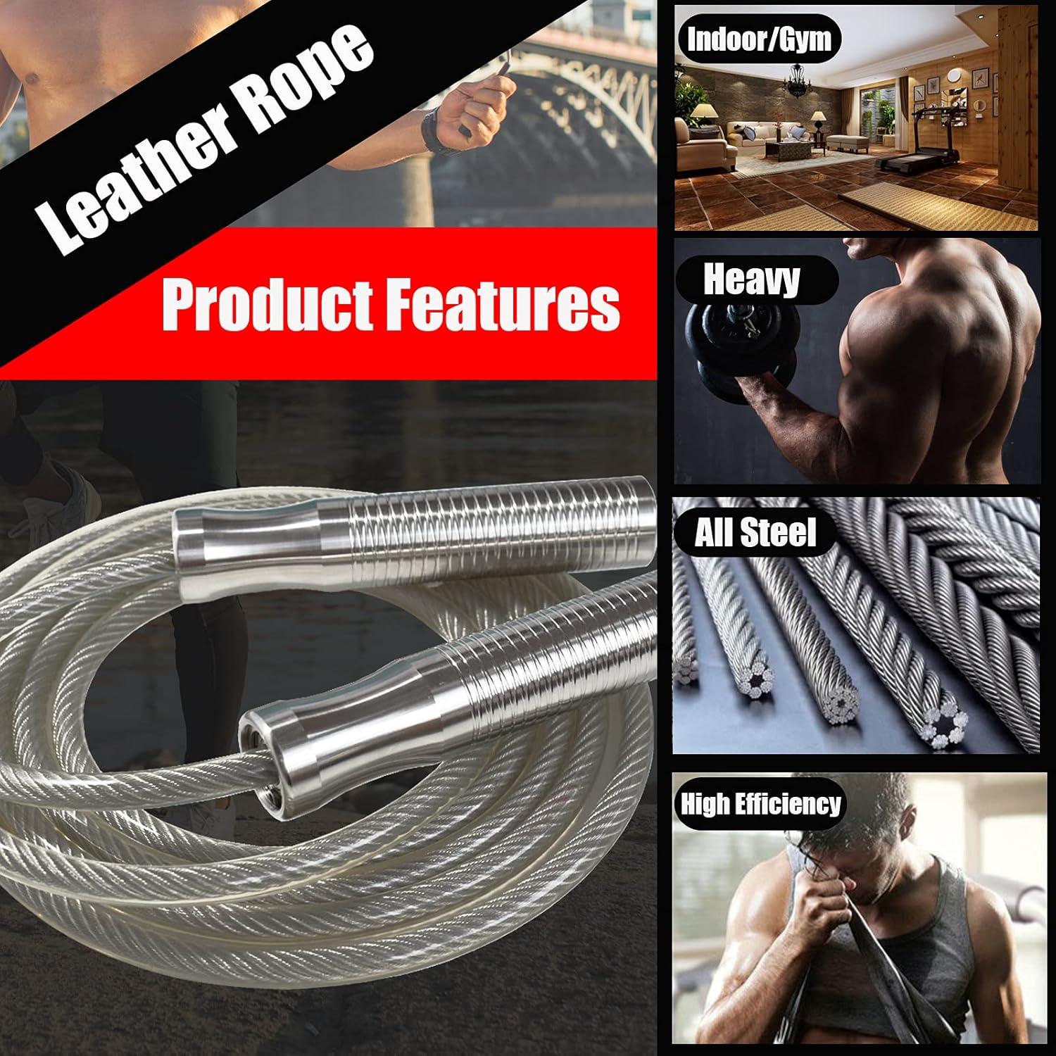 Cuerda de Salto Pesada Ahomie 304.8cm Ajustable Acero Inoxidable