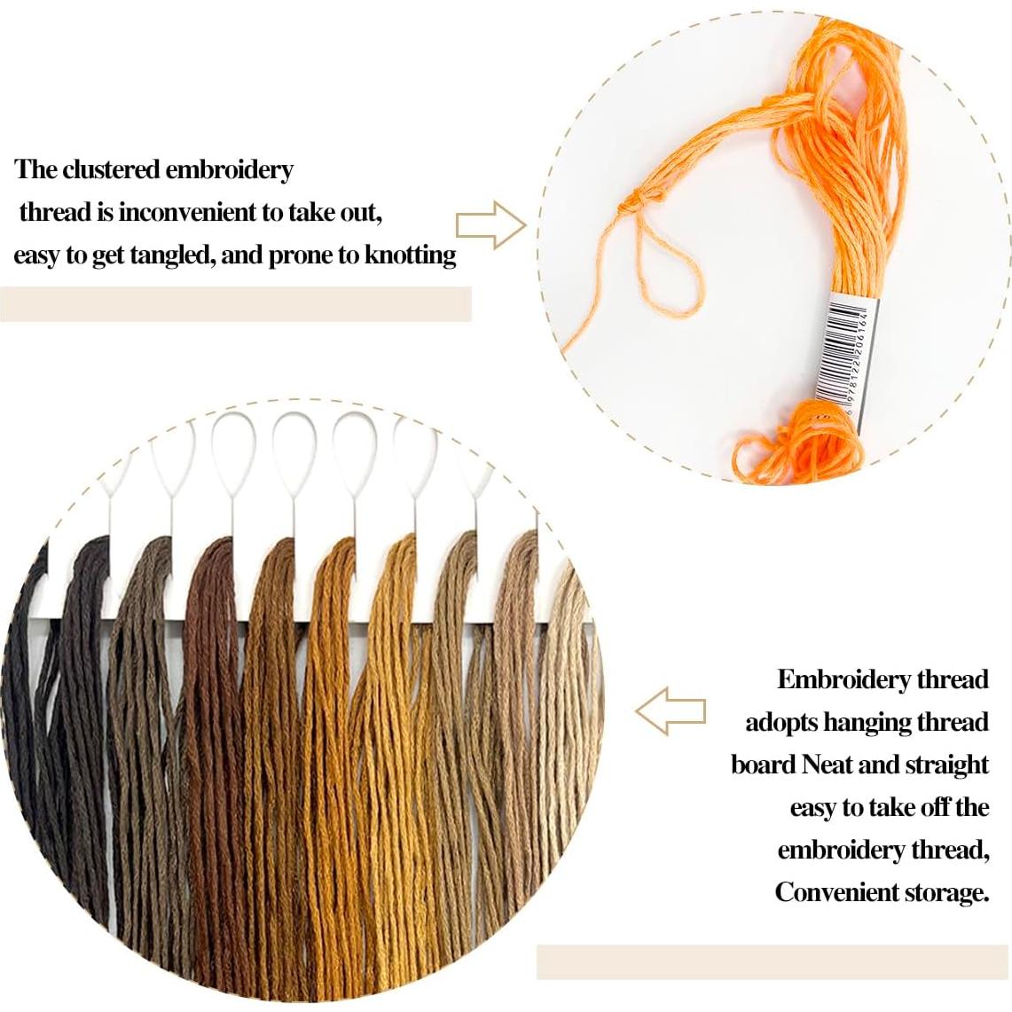 Juego de Hilos de Bordado Zhenqing 10 Colores 60 Madejas