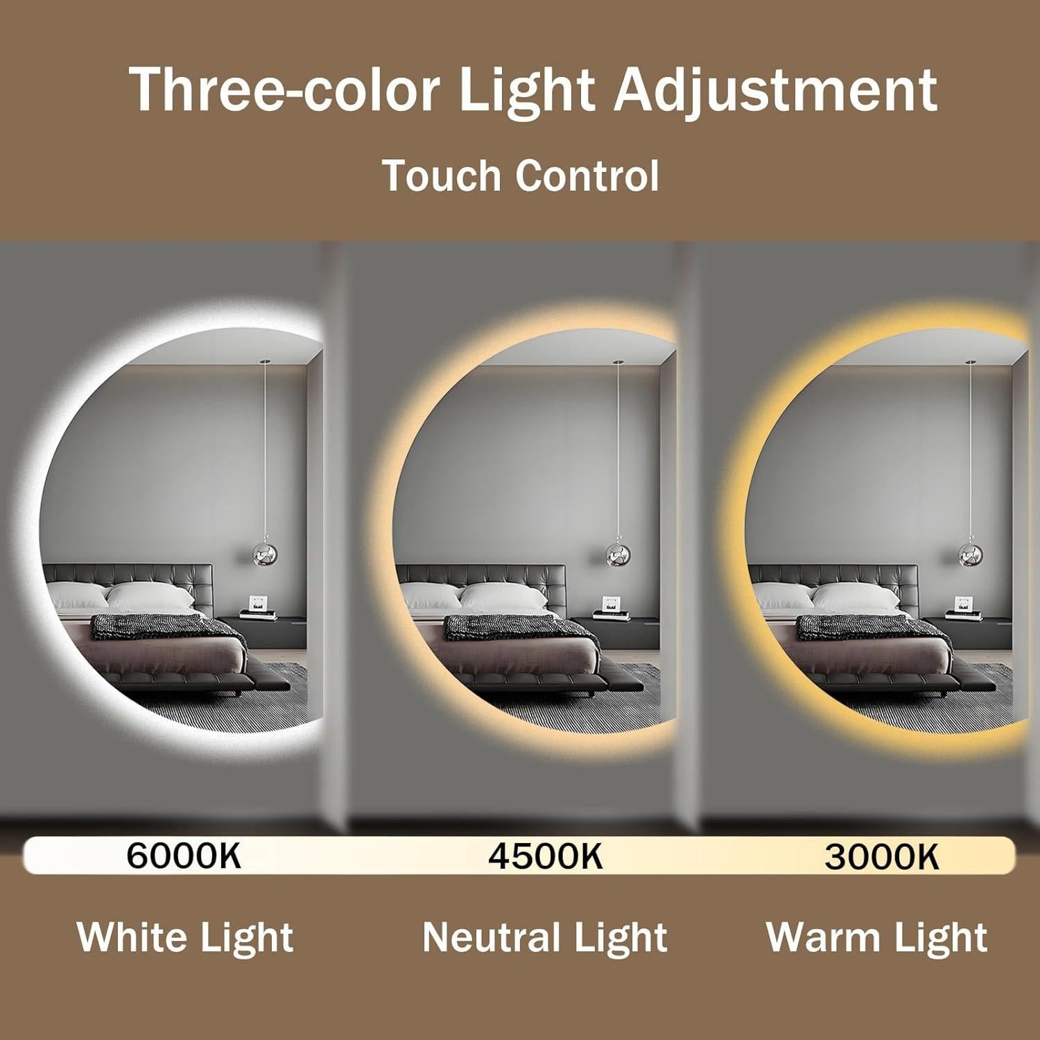 Espejo de Baño Inteligente JTZEA 89x61cm LED Anti-vaho