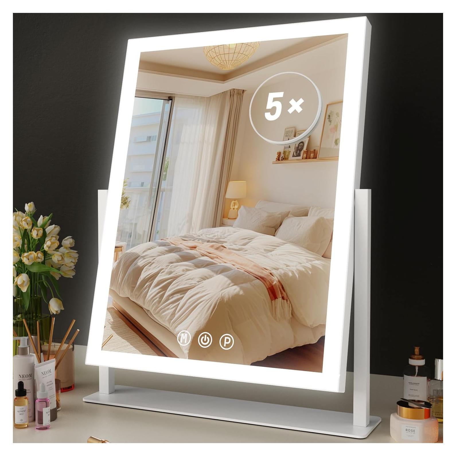 Espejo de Maquillaje Iluminado Gvnkvn 43.6x34.5 cm 3 Modos