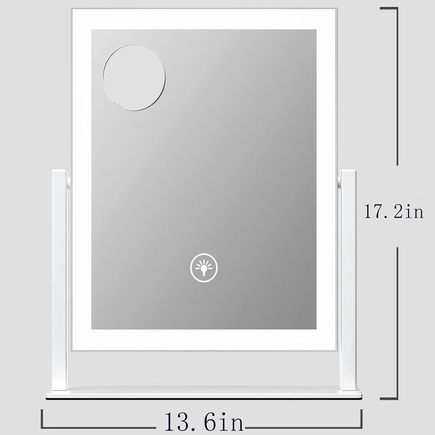 Espejo de Maquillaje Iluminado Gvnkvn 43.6x34.5 cm 3 Modos