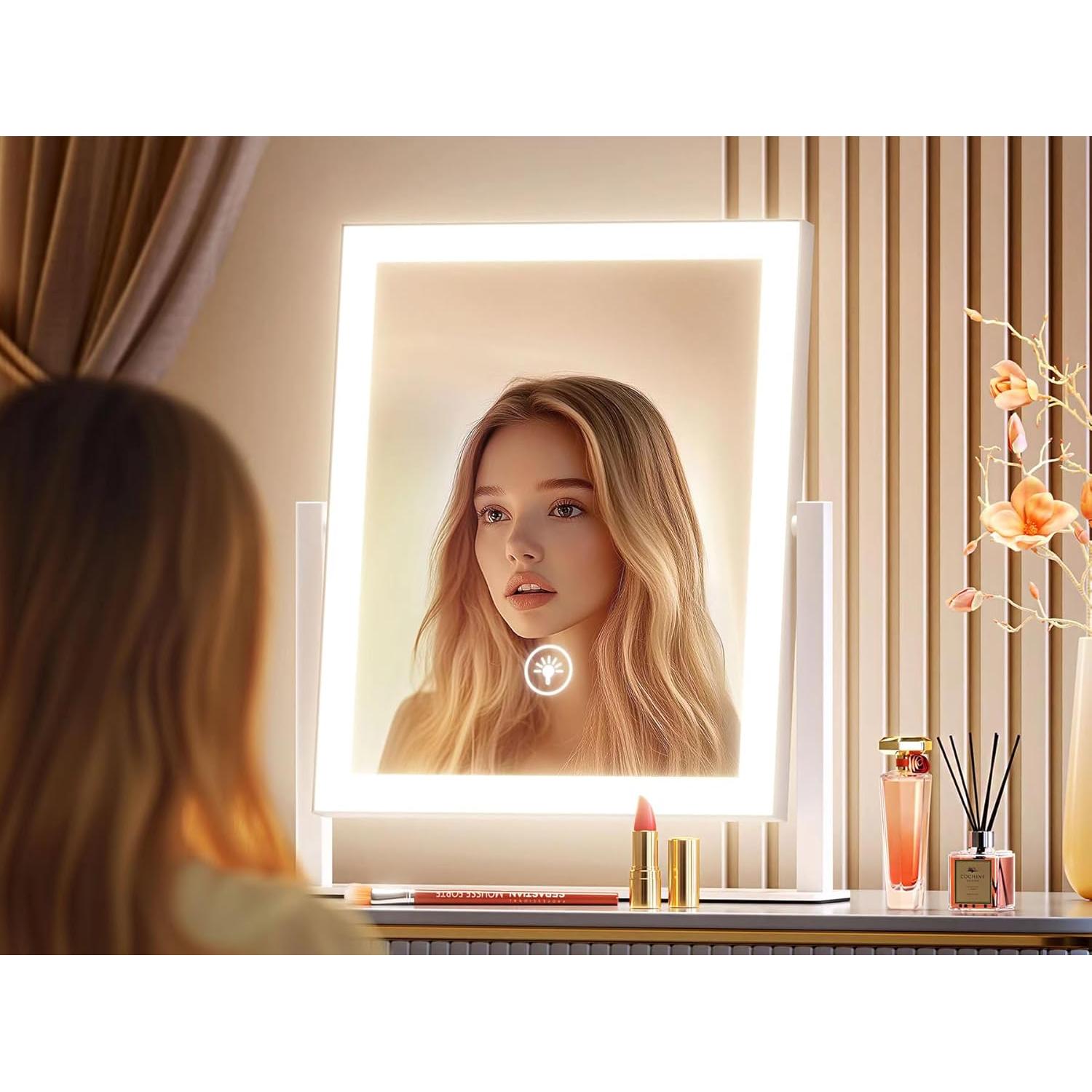 Espejo de Maquillaje Iluminado Gvnkvn 43.6x34.5 cm 3 Modos