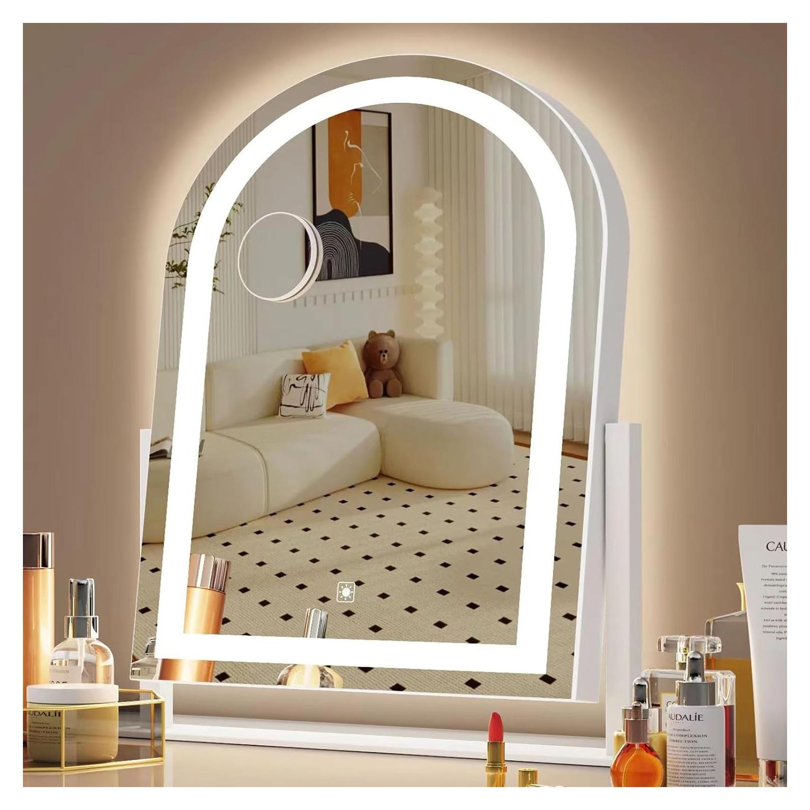 Espejo de Maquillaje Iluminado Gvnkvn 43.7x34.5cm 5X Aumento