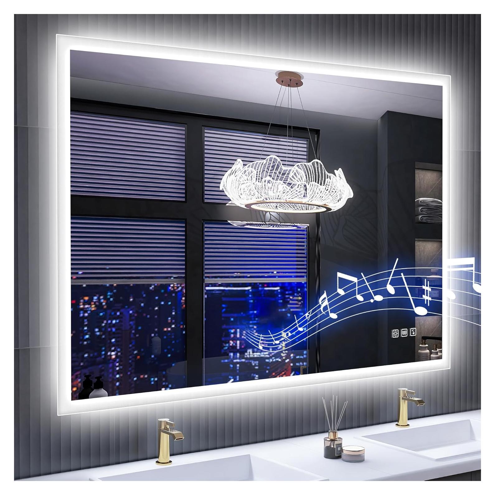 Espejo de Baño LED S'bagno 70.1x90.2cm con Bluetooth y Anti-Niebla