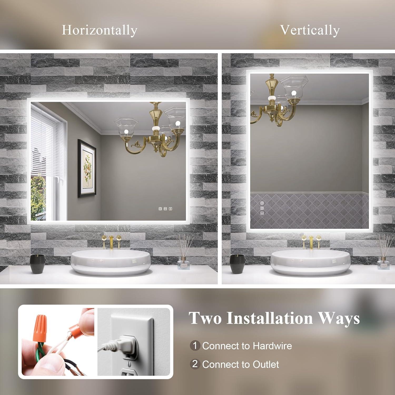 Espejo de Baño LED S'bagno 70.1x90.2cm con Bluetooth y Anti-Niebla