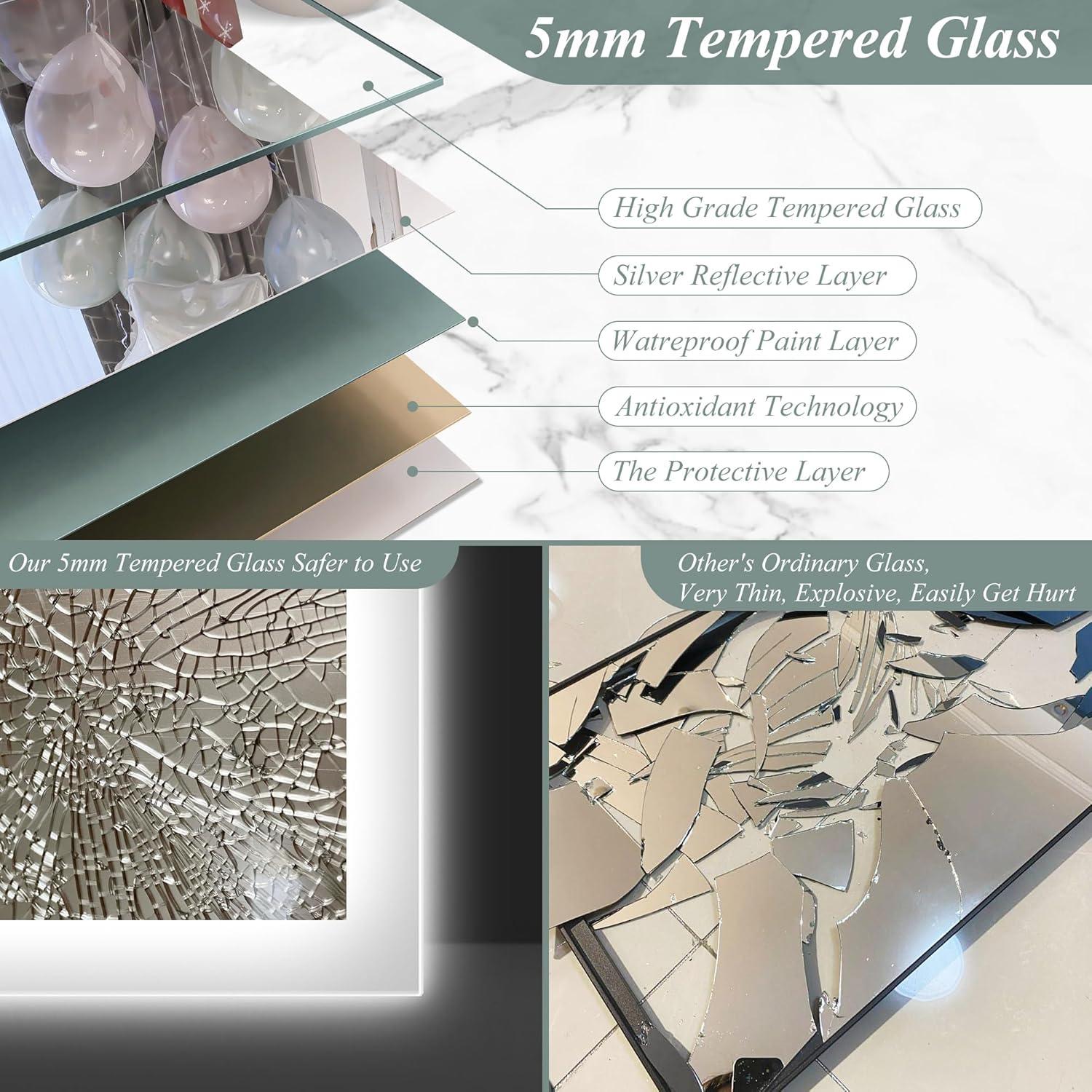 Espejo de Baño LED S'bagno 70.1x90.2cm con Bluetooth y Anti-Niebla