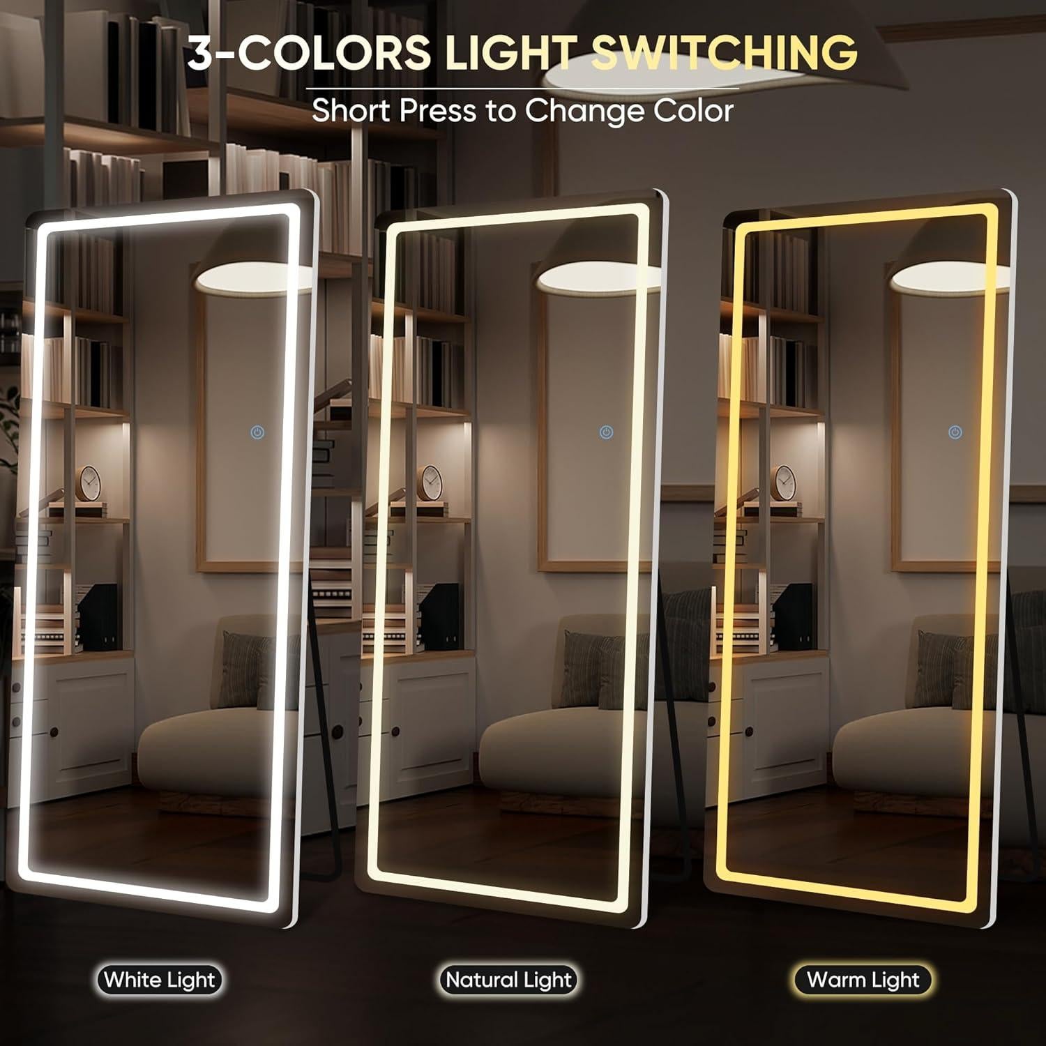 Espejo de Longitud Completa LED LadyNow 180 Perlas 180x71 cm