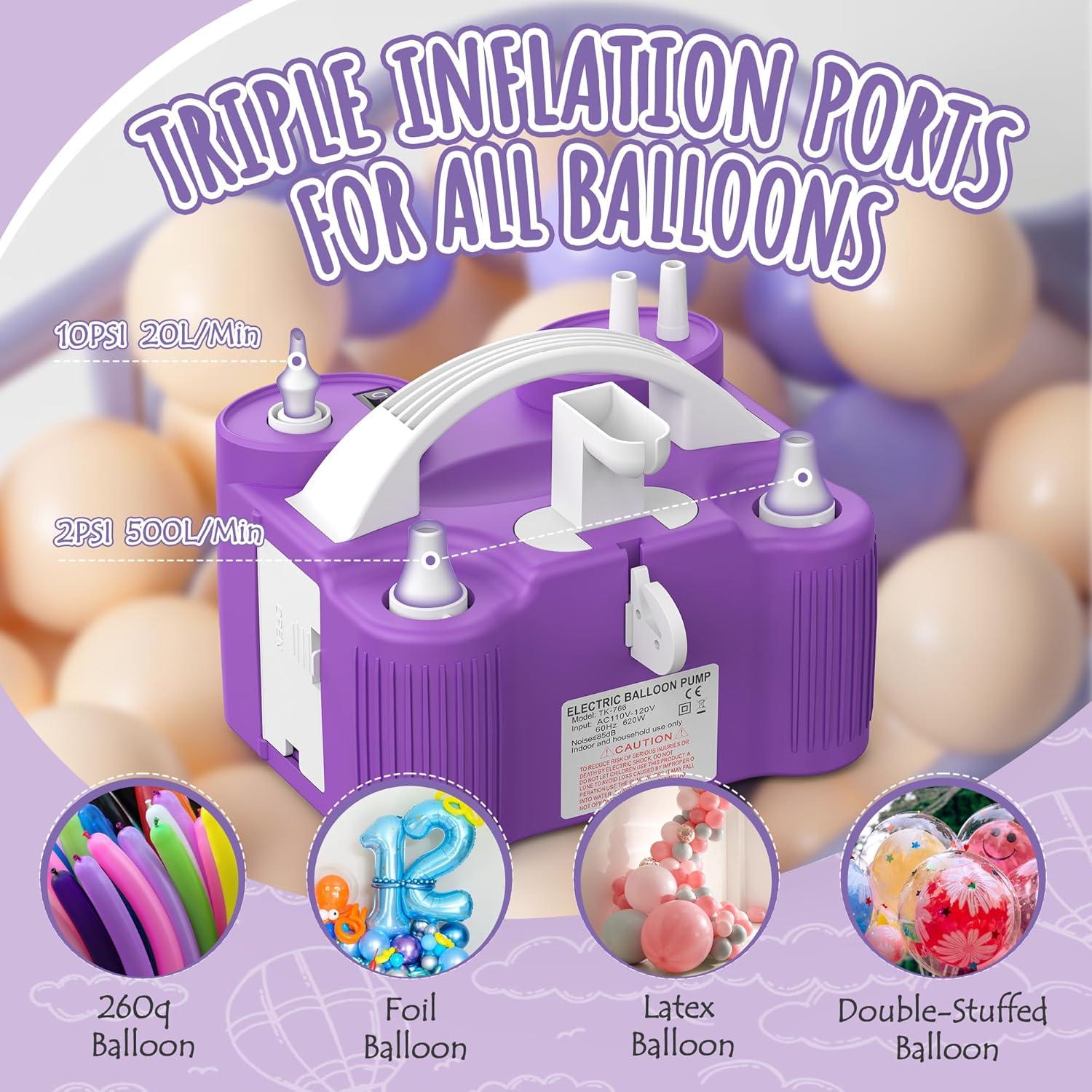 Bomba eléctrica Wotalk TK-766 4 en 1 para globos y más