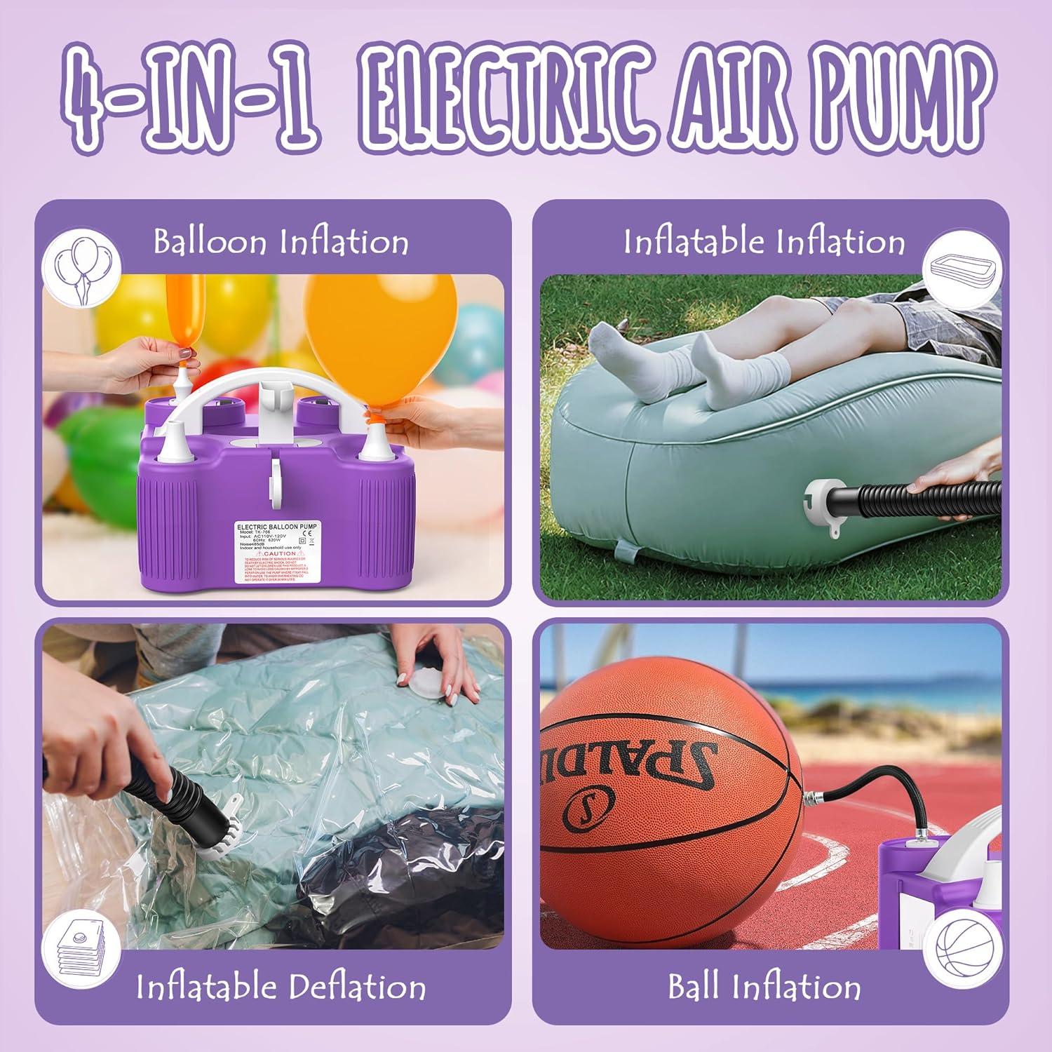 Bomba eléctrica Wotalk TK-766 4 en 1 para globos y más