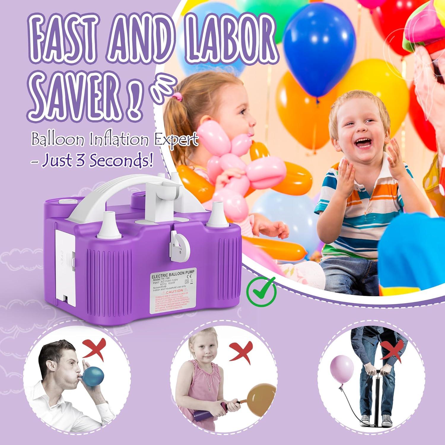 Bomba eléctrica Wotalk TK-766 4 en 1 para globos y más