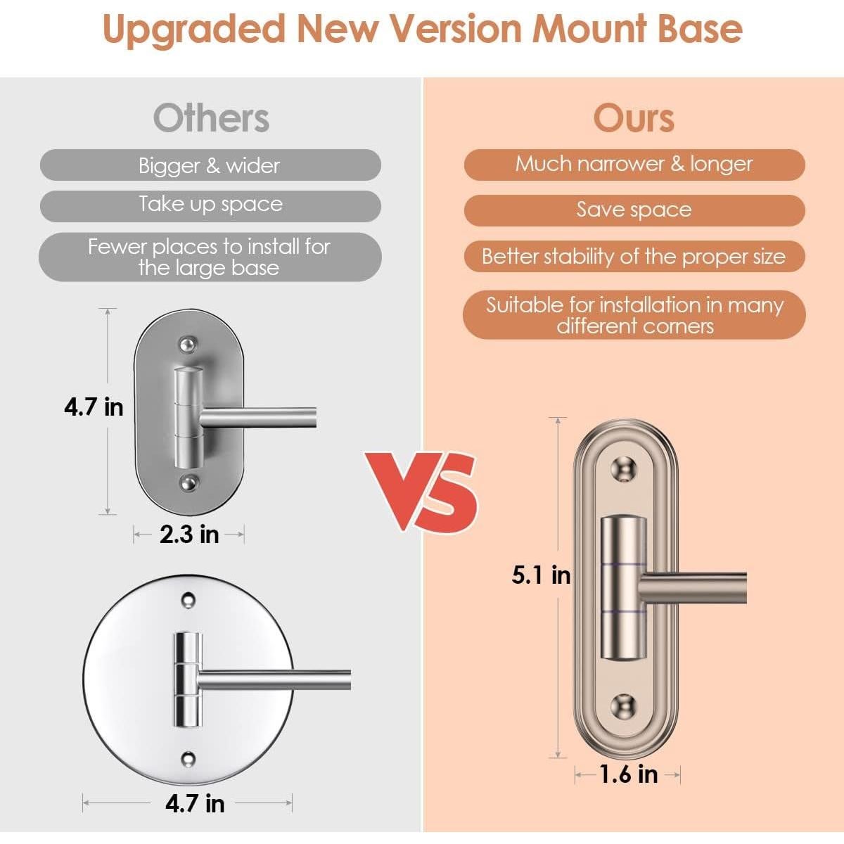 Espejo de Maquillaje Iluminado Rocollos 8" 1X/10X Pared