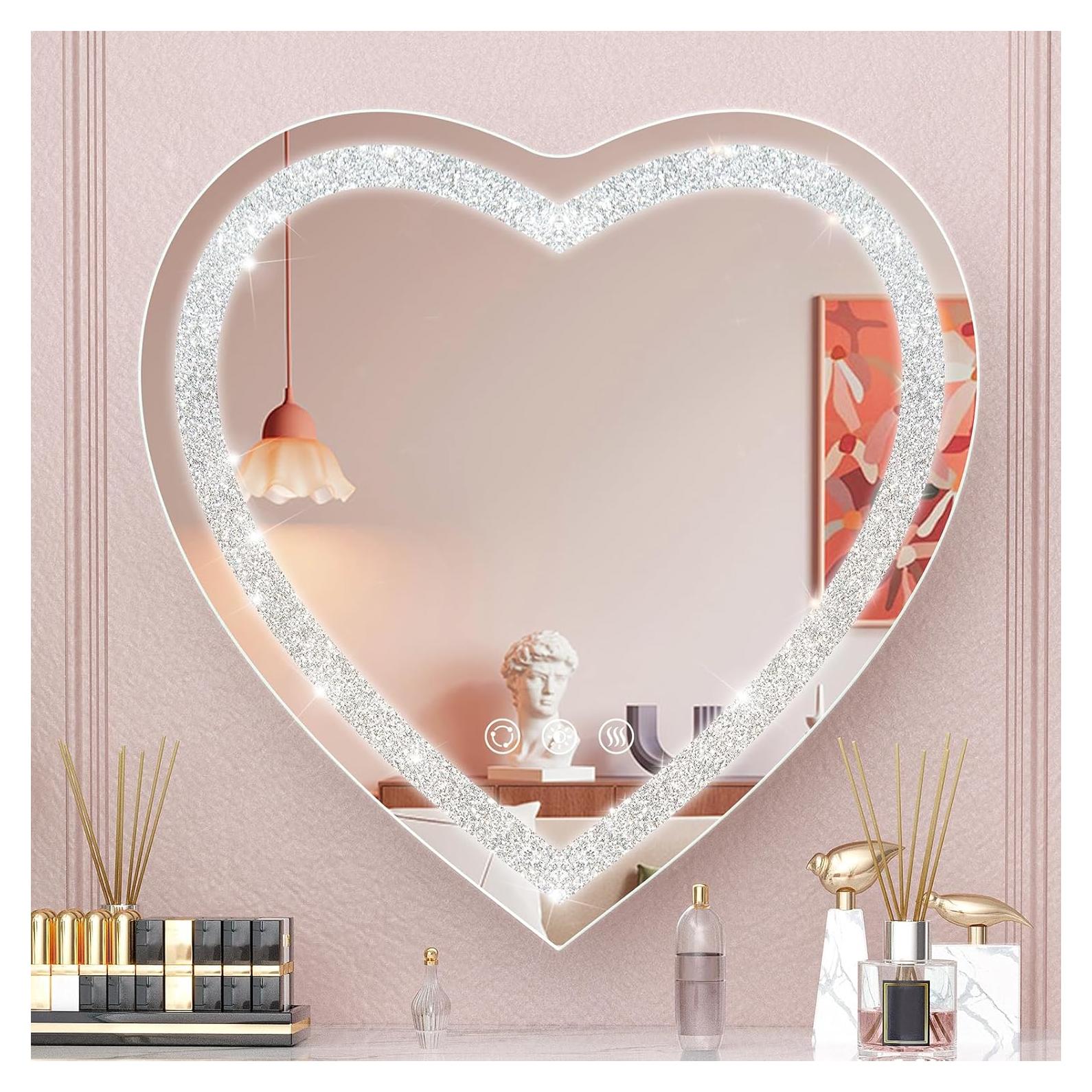 Espejo LED Corazón BesMirror 61x61cm con Función de Memoria