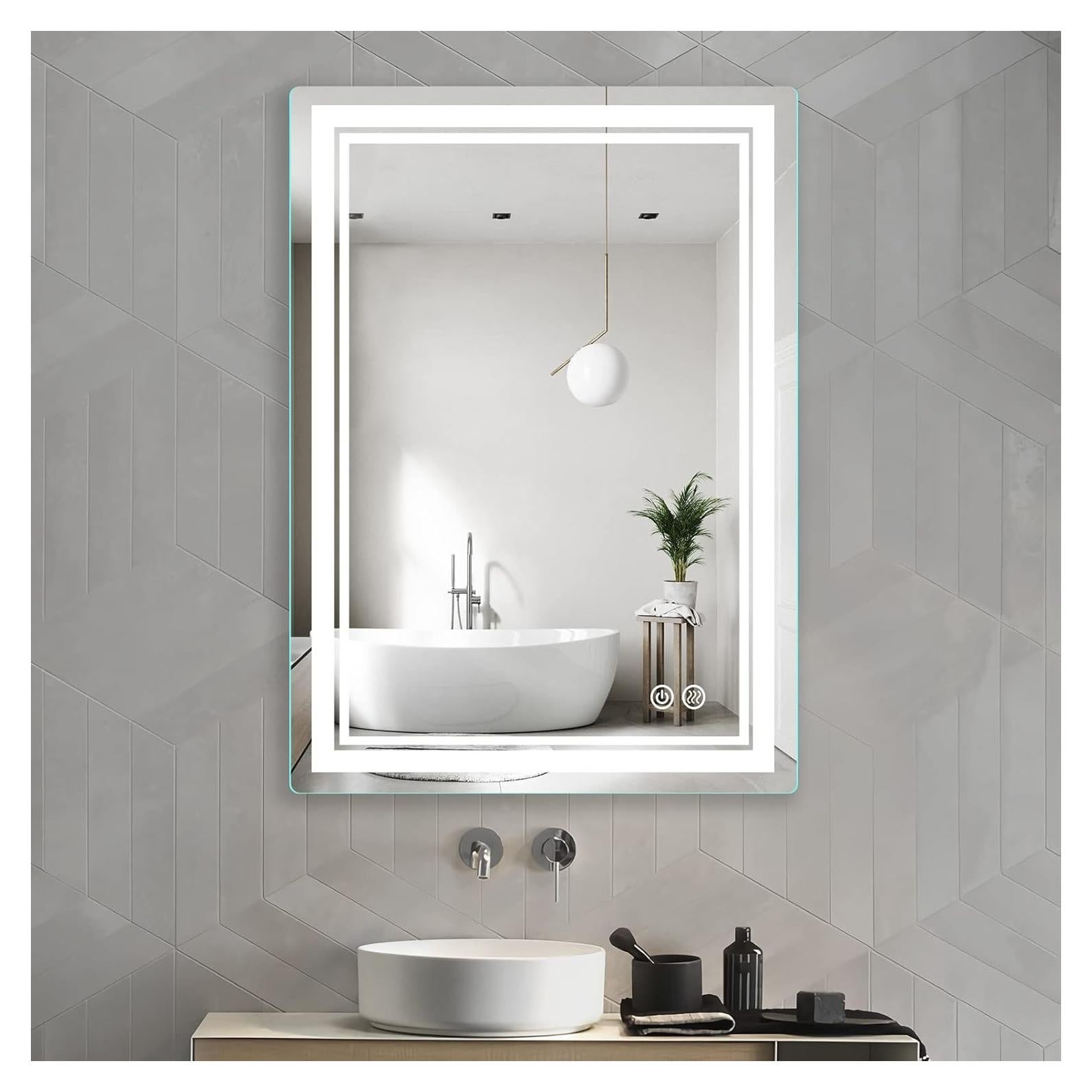 Espejo de Baño LED Butylux 71x51 cm con Anti-vaho y Regulable