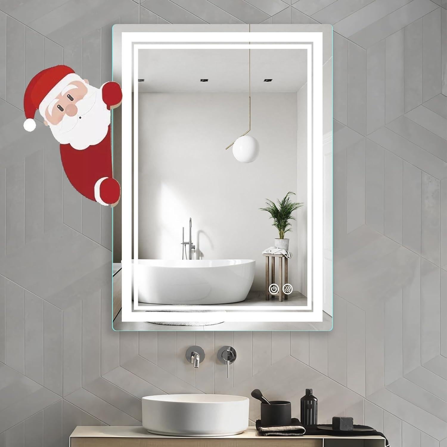 Espejo de Baño LED Butylux 71x51 cm con Anti-vaho y Regulable