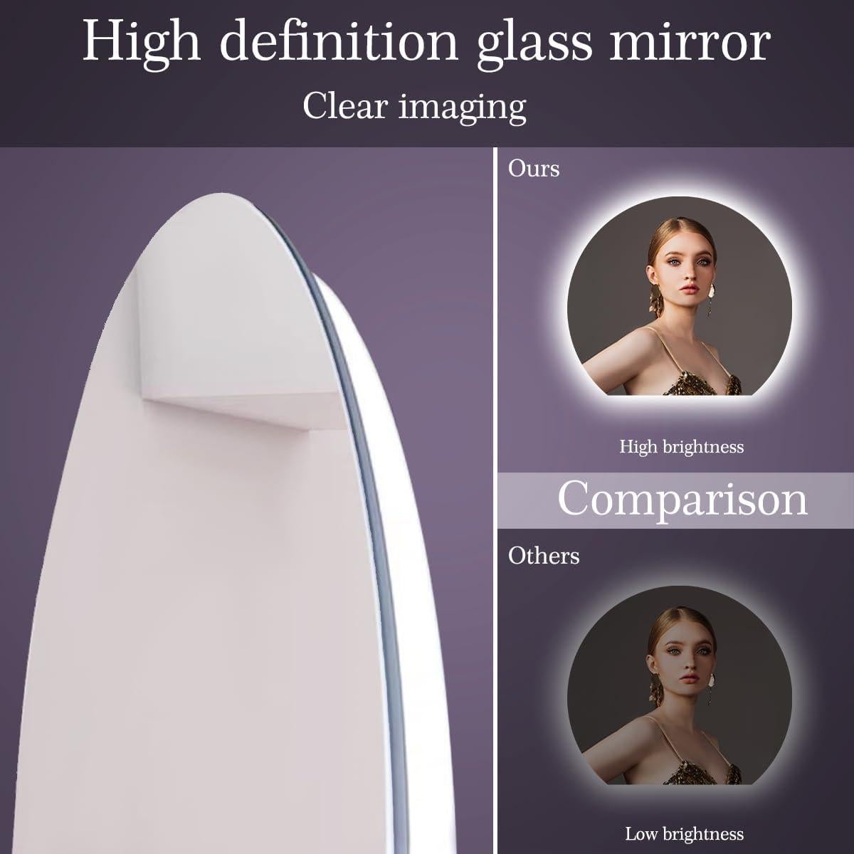 Espejo LED TiliKuly Media Luna 53.34x60.96cm Retroiluminado