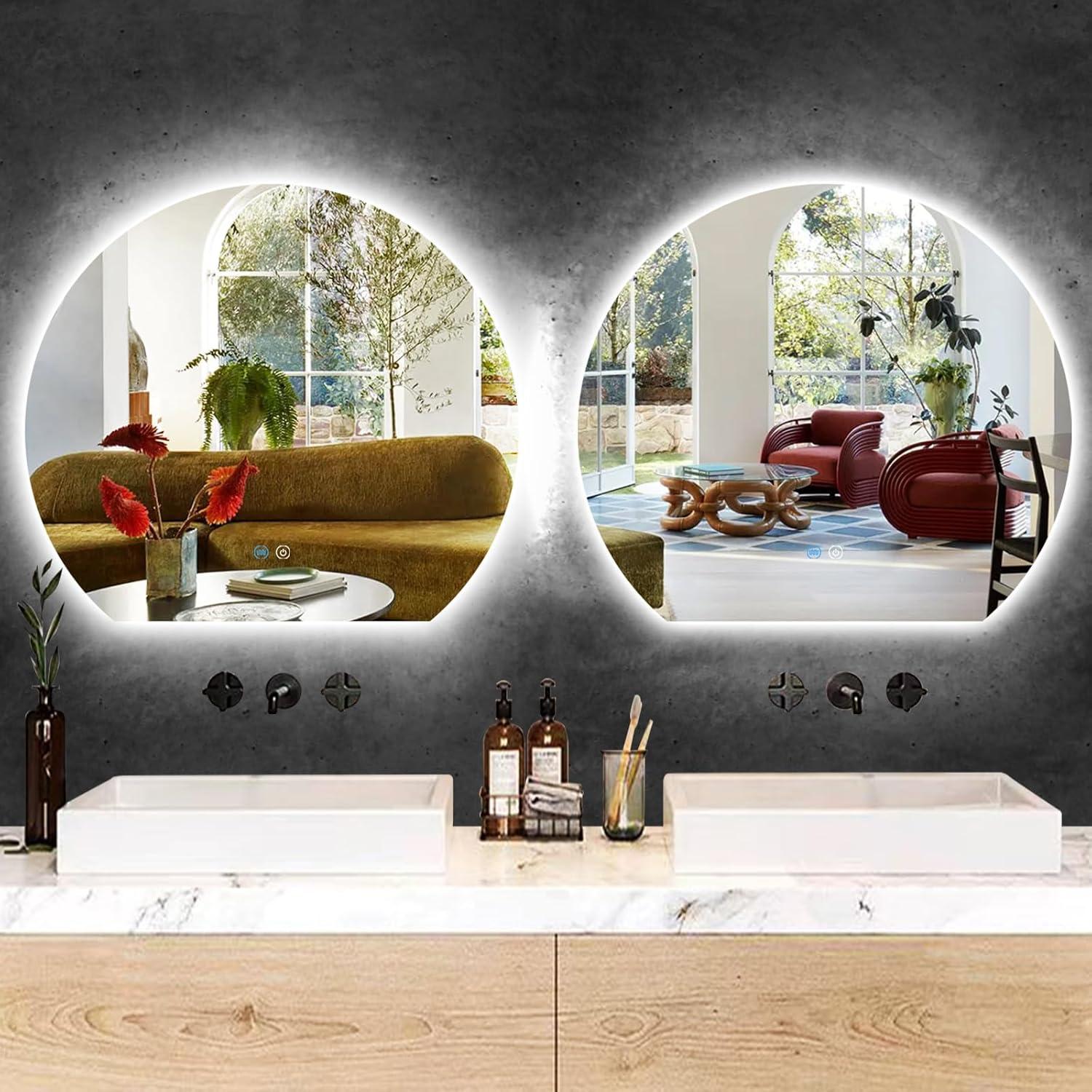 Espejo LED TiliKuly Media Luna 53.34x60.96cm Retroiluminado