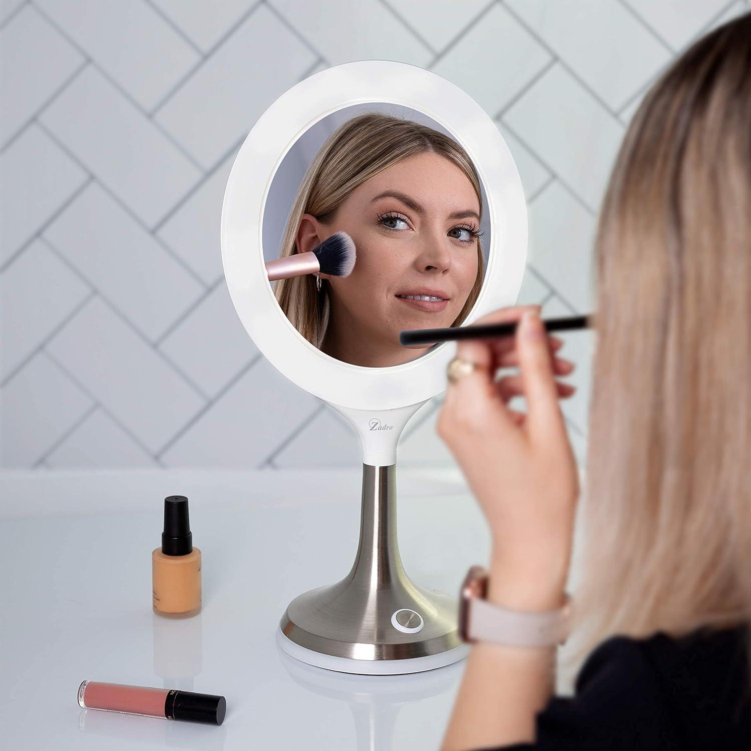 Espejo de tocador Zadro Solana LED 8X/1X 24.77 cm blanco