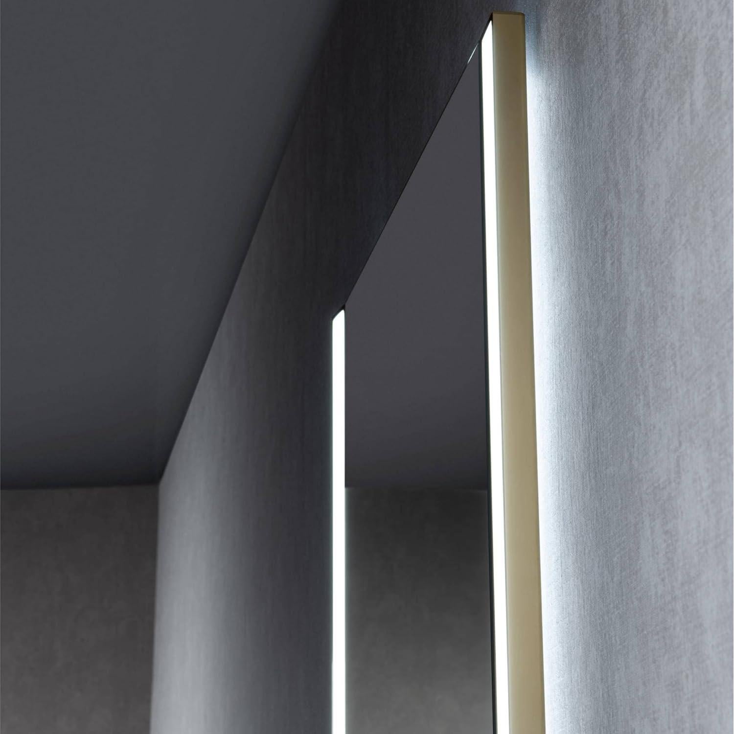 Espejo LED para baño Blossom 81x50 cm dorado cepillado