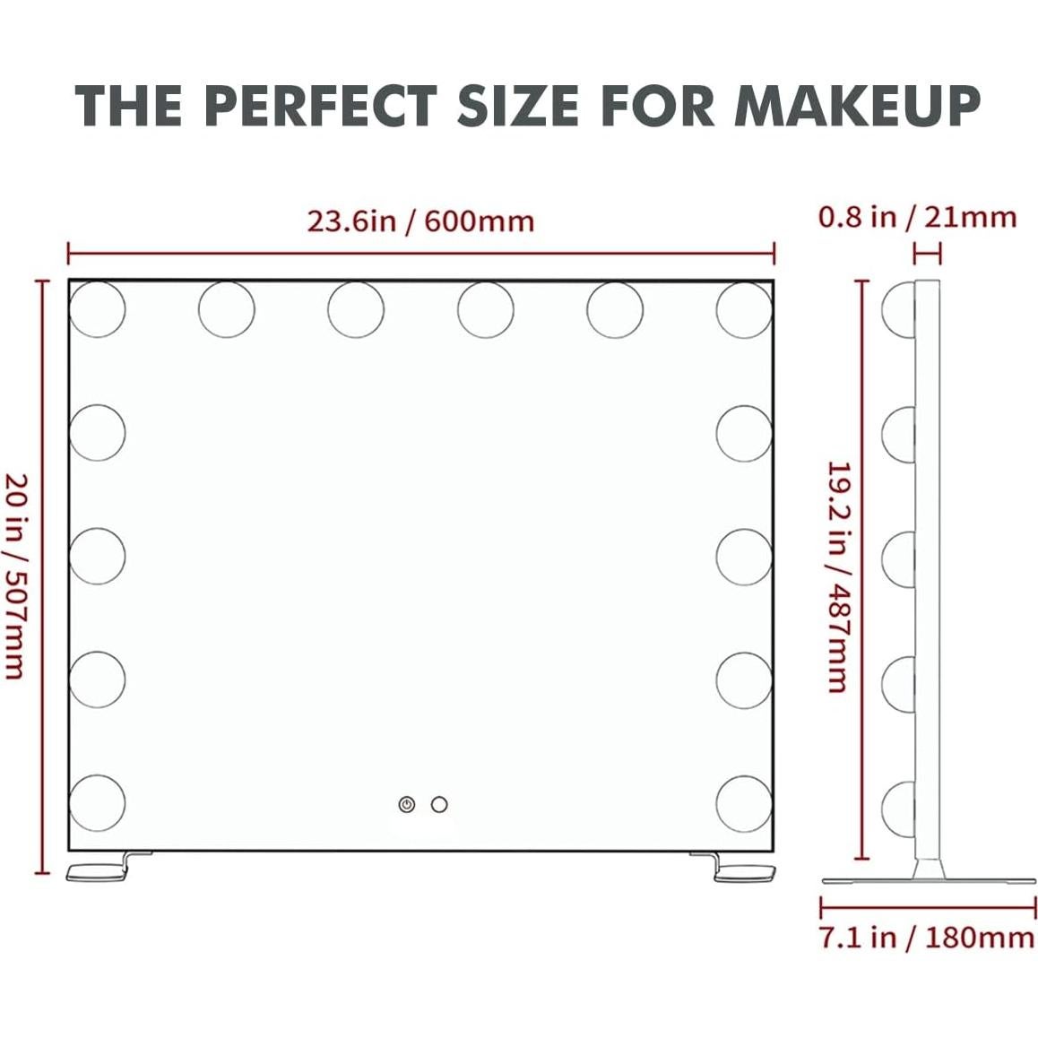 Espejo de Maquillaje Iluminado BEAUTME 60x50.7cm LED Táctil