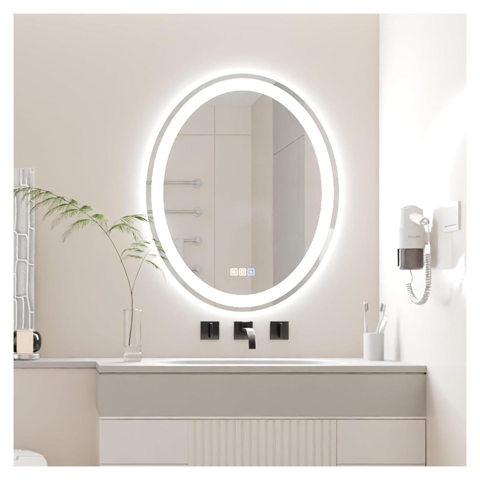 Espejo LED Inteligente Luminorcrest 71 x 51 cm Anti-Niebla