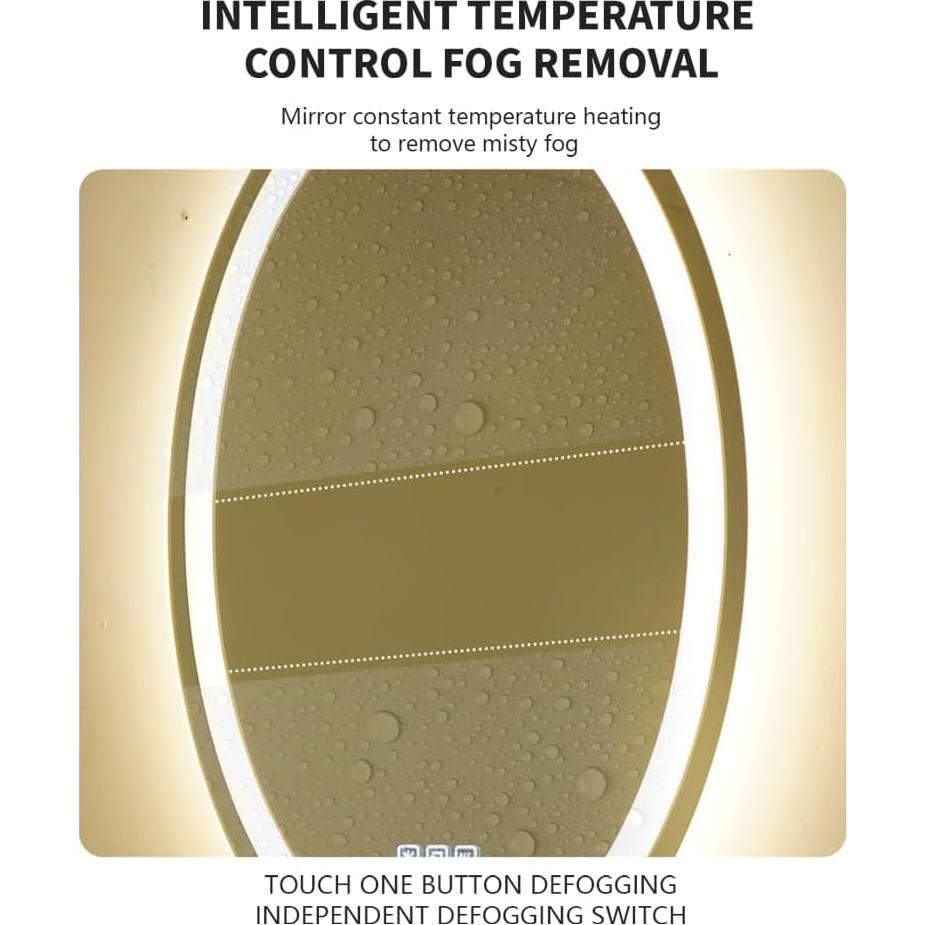 Espejo LED Inteligente Luminorcrest 71 x 51 cm Anti-Niebla