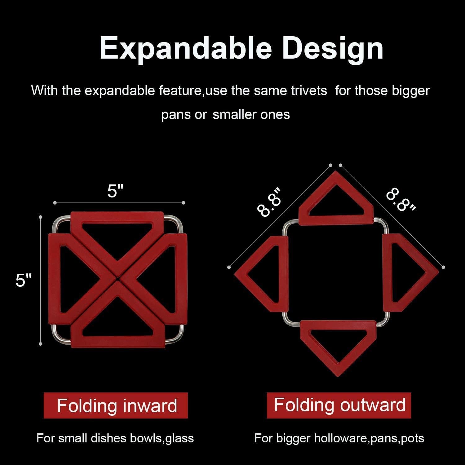 Juego de 5 Alfombrillas de Silicona Expandibles Reliancer