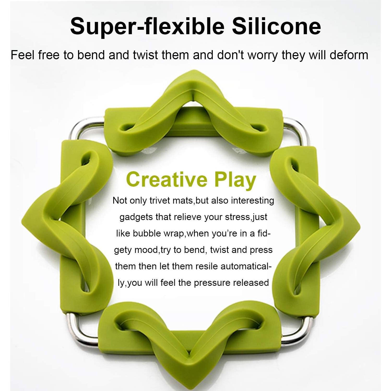 Juego de 5 Alfombrillas de Silicona Expandibles Reliancer