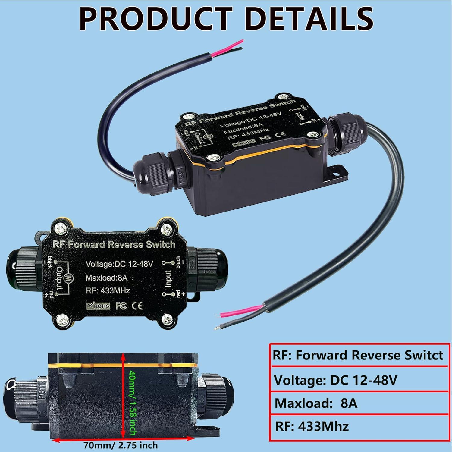 Interruptor Remoto Inalámbrico 12V-48V Shenzhenshiyoulanteerkeji IP67