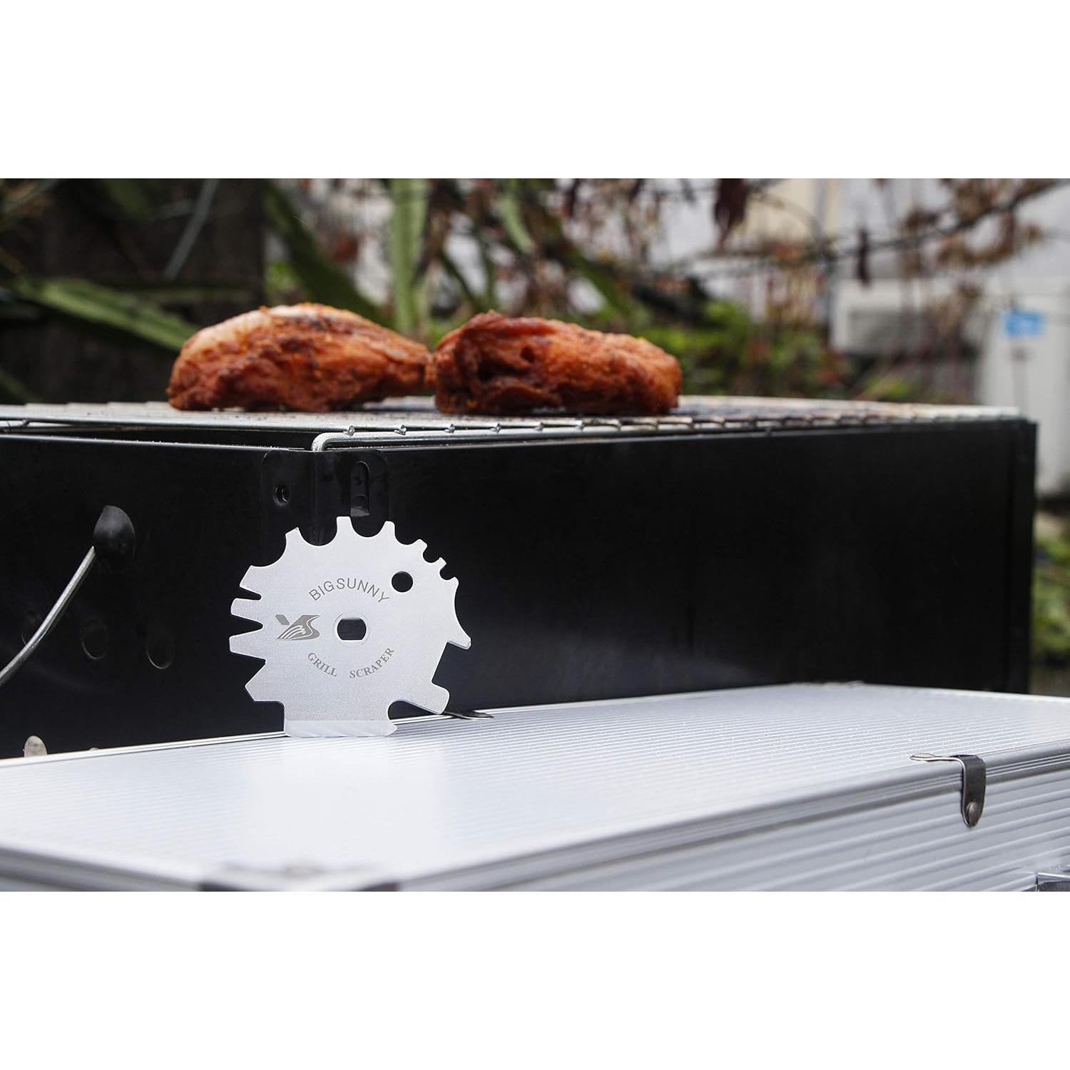 Raspador de Acero Inoxidable MSY BIGSUNNY 30.48 cm para Parrilla